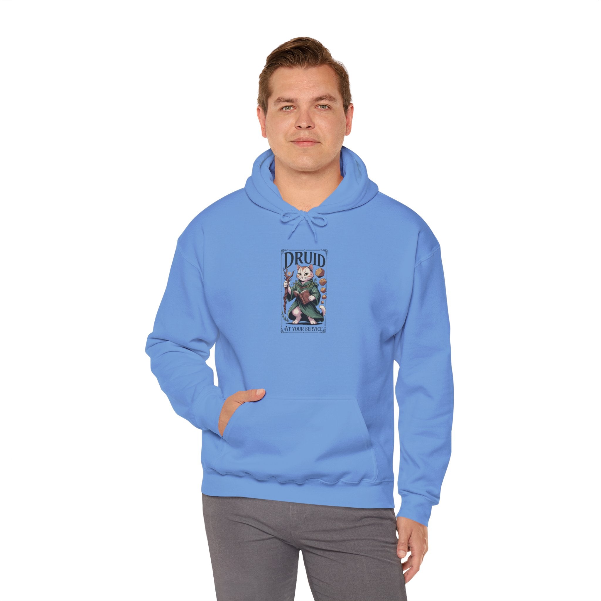 Druid Cat at Your Serivece D&D Hoodie | Cat Lover RPG Gift