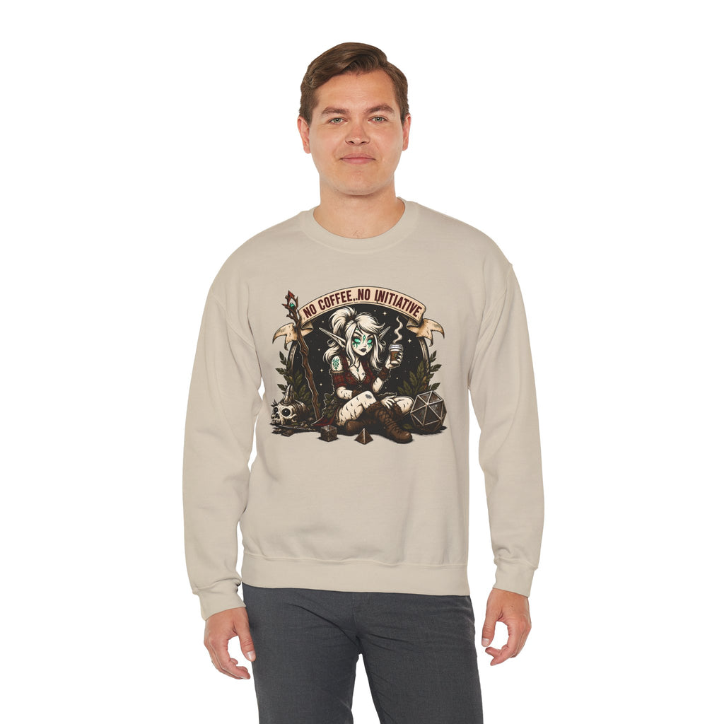 No Coffee, No Initiative | Fantasy RPG Sweatshirt