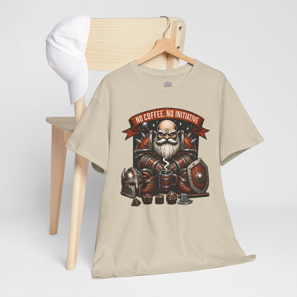 No Coffee, No Initiative | Fantasy RPG T-shirt