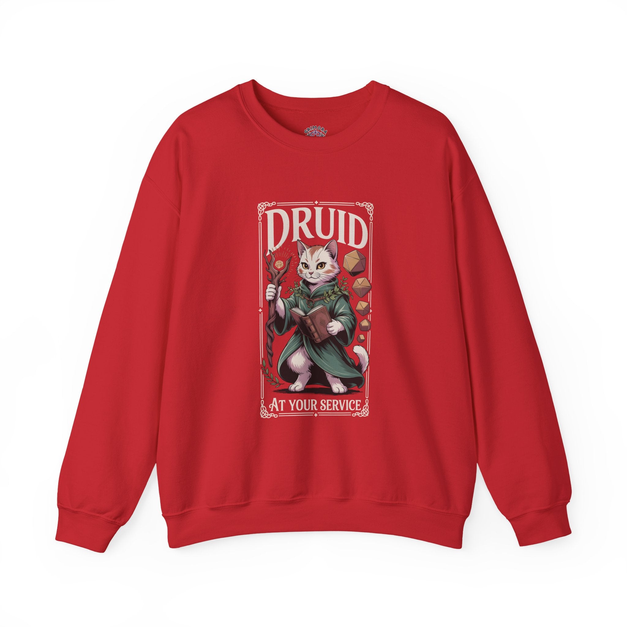 Druid Cat at Your Serivece D&D Sweatshirt | Cat Lover RPG Gift
