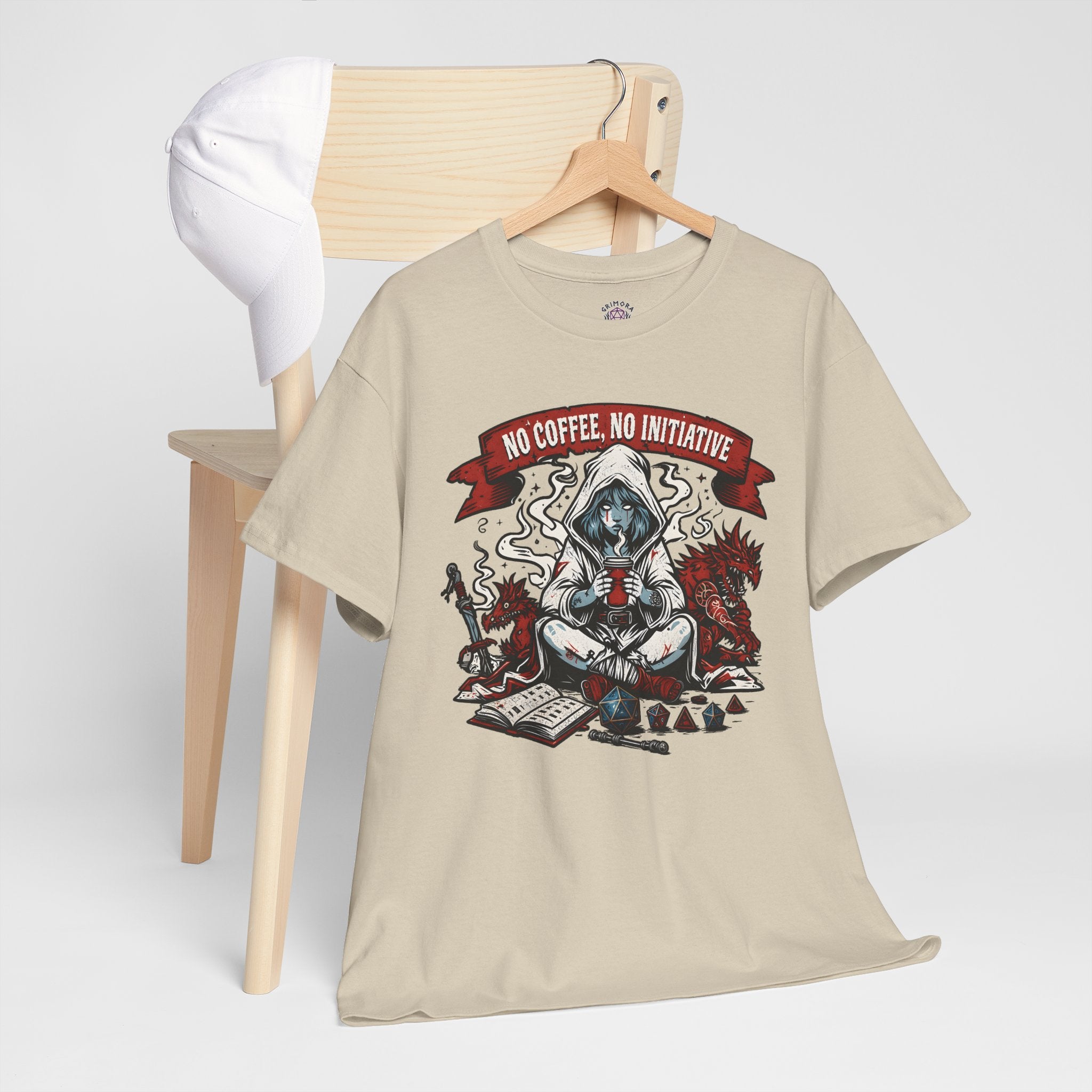 No Coffee, No Initiative | Fantasy RPG T-shirt