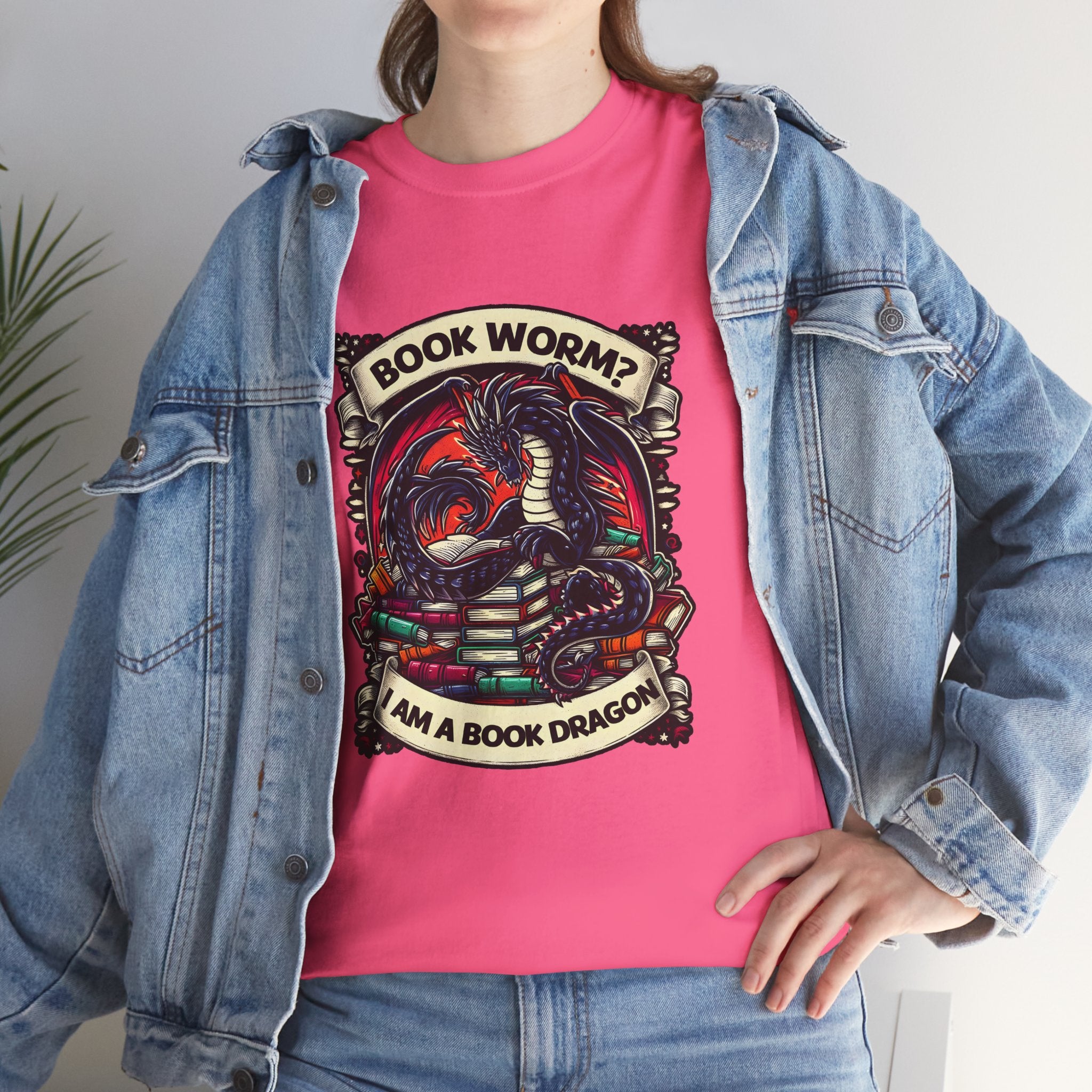 Book Worm? I Am a Book Dragon, Fantasy Reader T-shirt