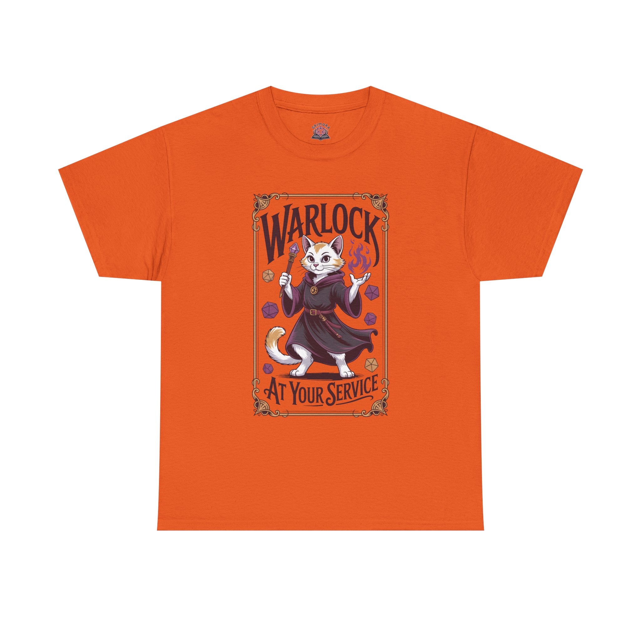 Warlock Cat at Your Serivece D&D T-shirt | Cat Lover RPG Gift