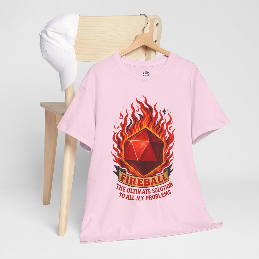 Fireball – The Ultimate Solution to All My Problems| Funny RPG T-shirt
