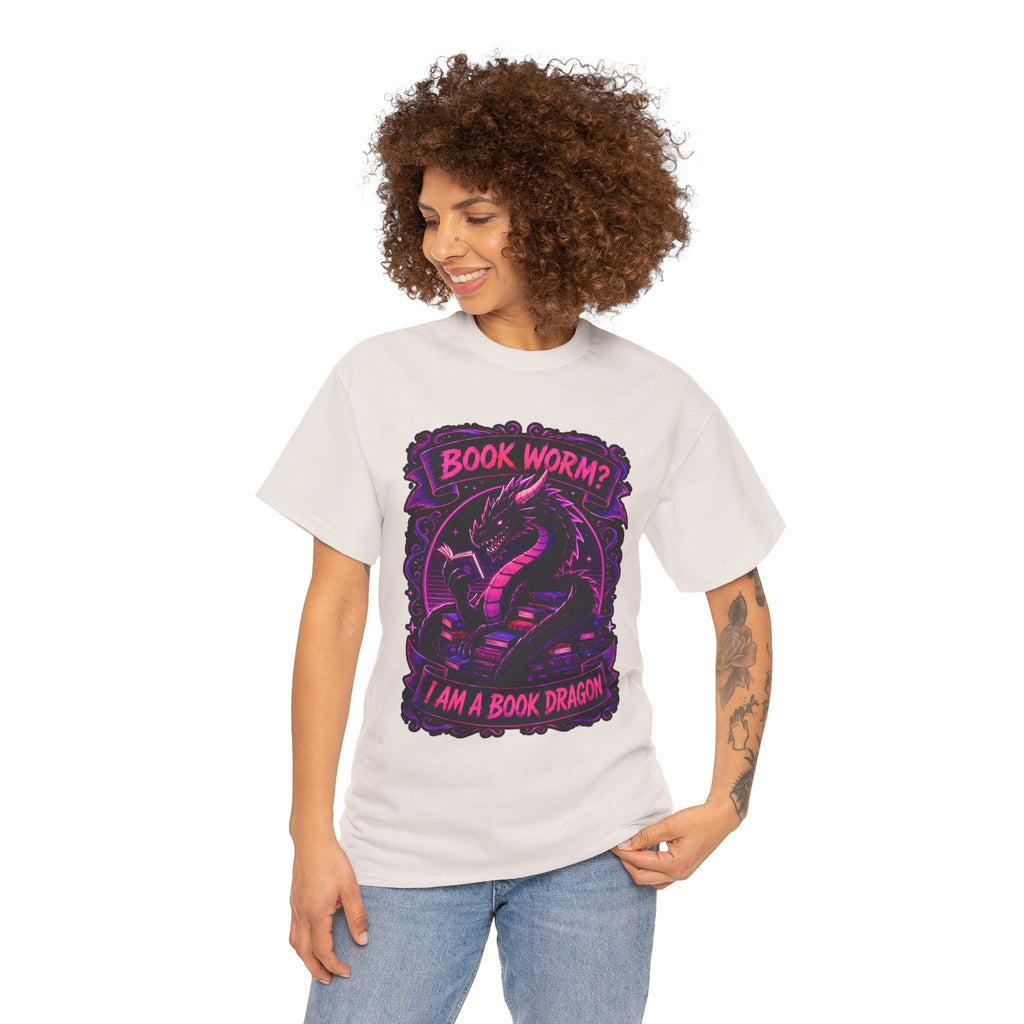 Book Worm? I Am a Book Dragon, Fantasy Reader T-shirt