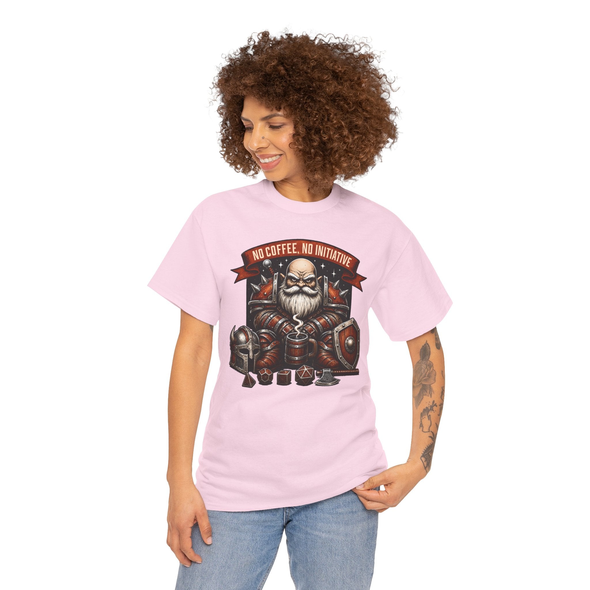 No Coffee, No Initiative | Fantasy RPG T-shirt