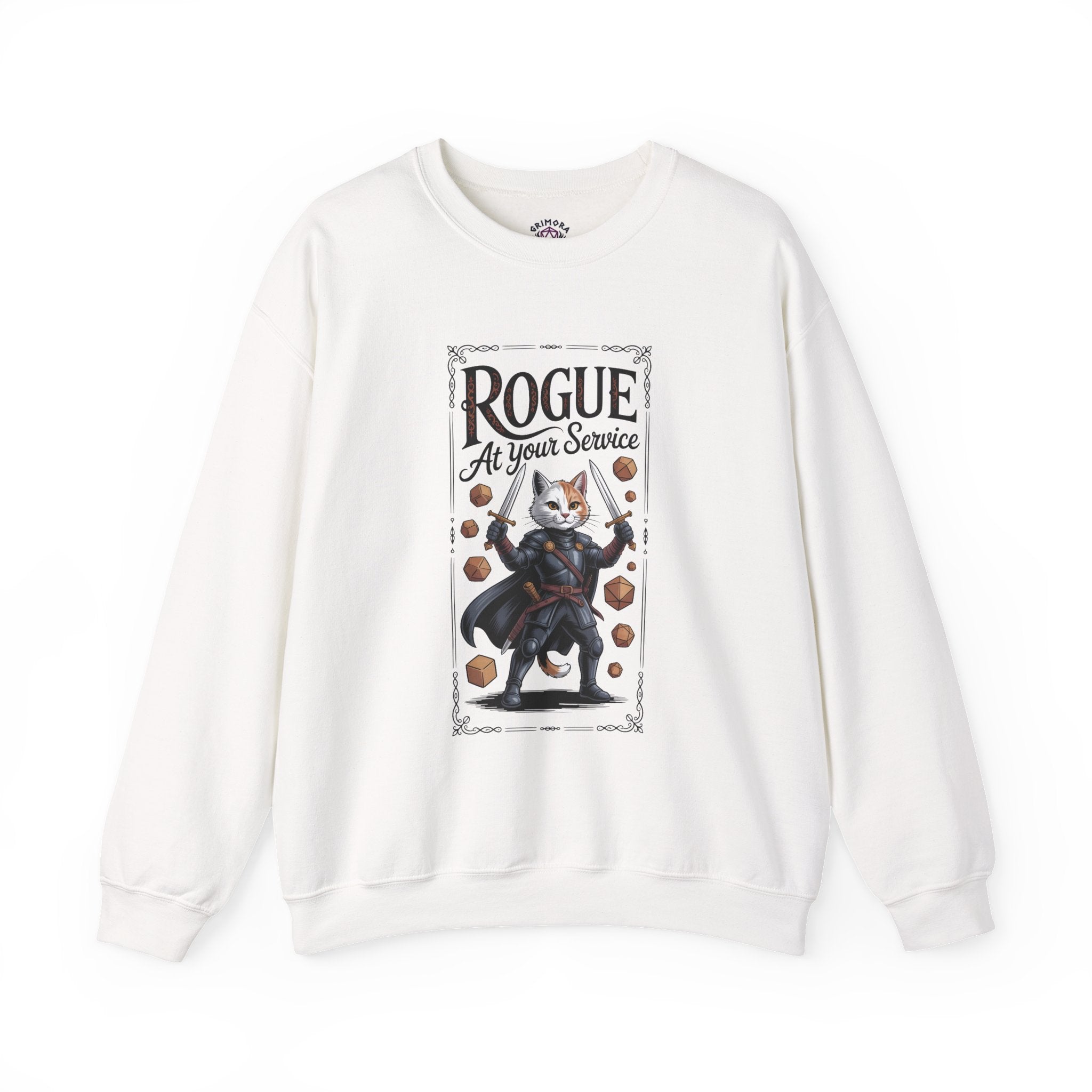 Rogue Cat at Your Serivece D&D Sweatshirt | Cat Lover RPG Gift