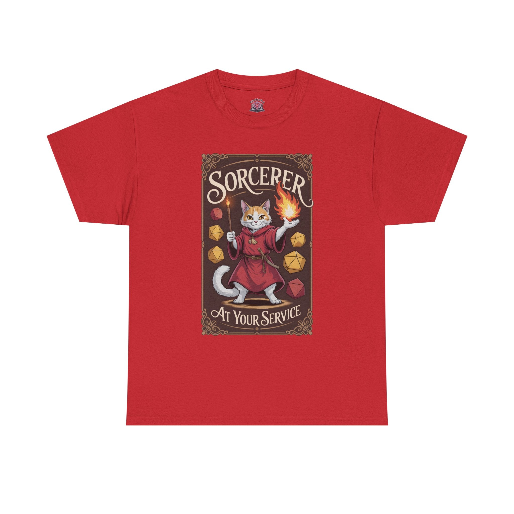 Sorcerer Cat at Your Service D&D T-shirt | Cat Lover RPG Gift