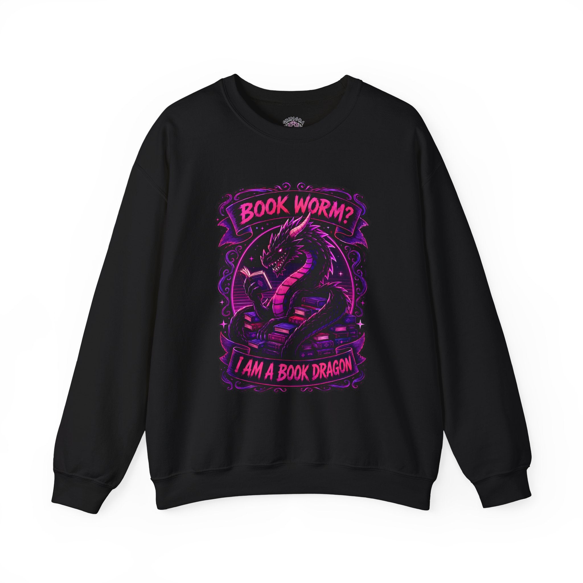 Book Worm? I Am a Book Dragon, Fantasy Reader Sweatshirt