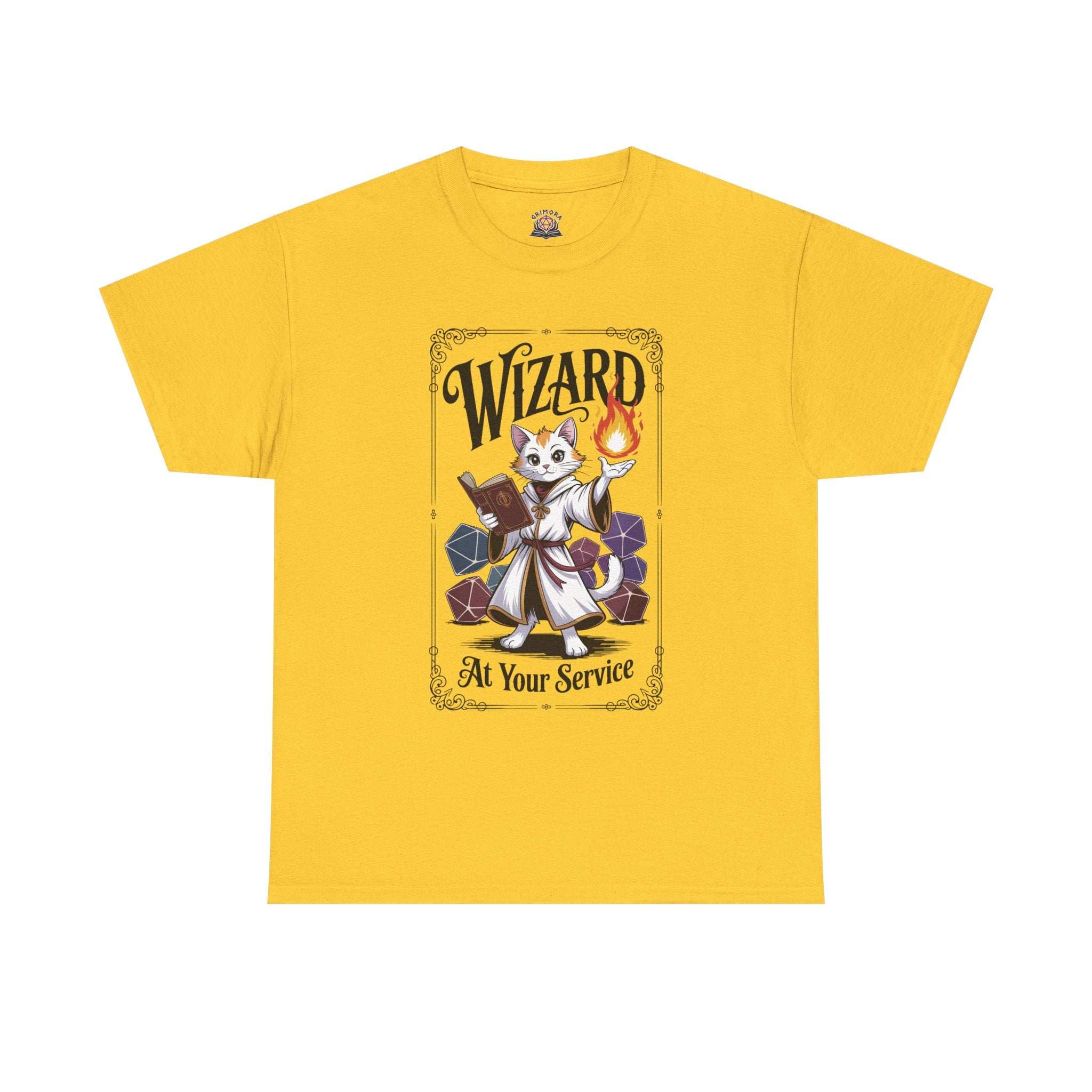 Wizard Cat at Your Serivece D&D T-shirt | Cat Lover RPG Gift