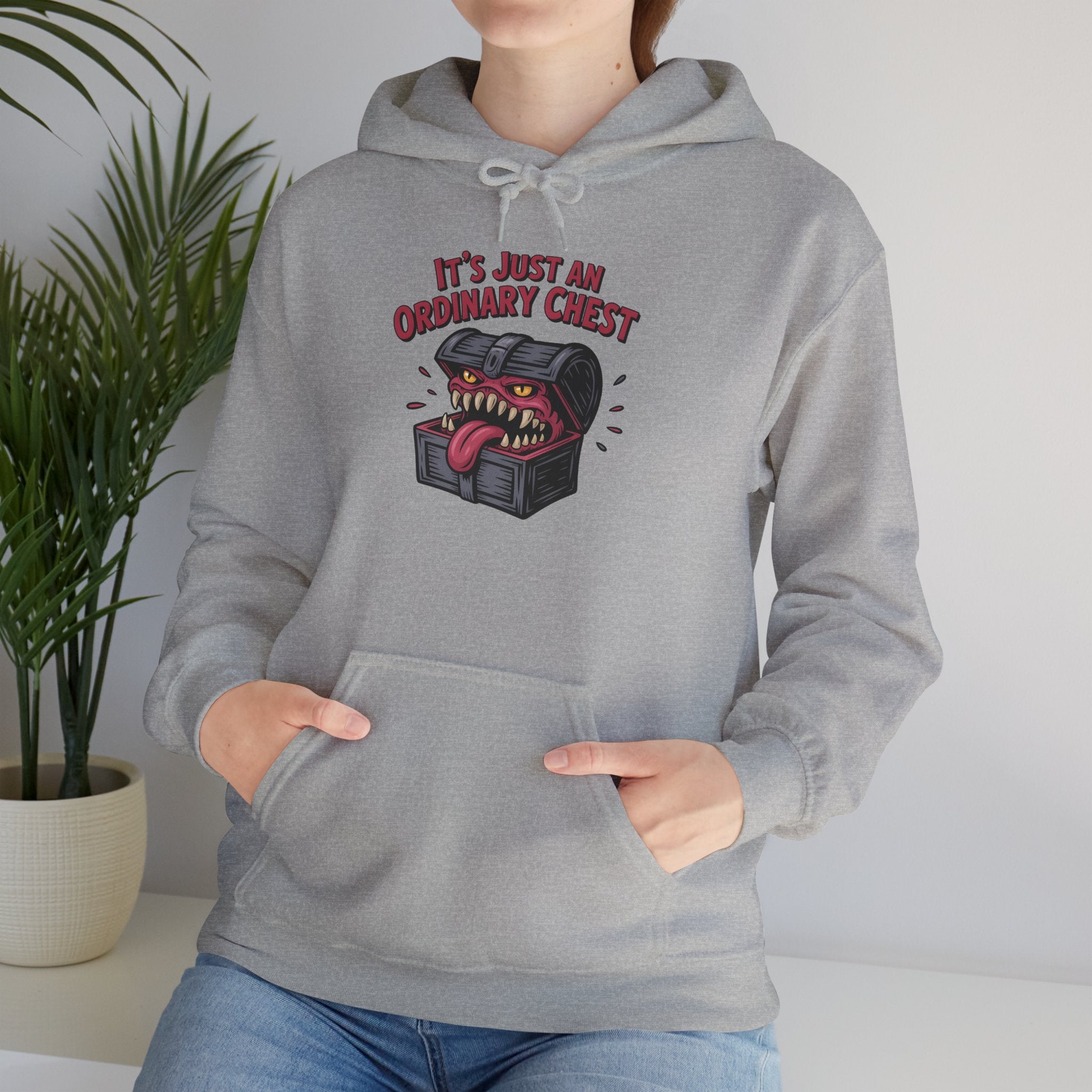 "It's Just An Ordinary Chest" — Mimic monster Hoodie