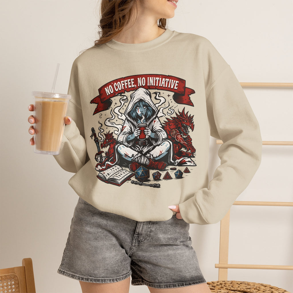 No Coffee, No Initiative | Fantasy RPG Sweatshirt
