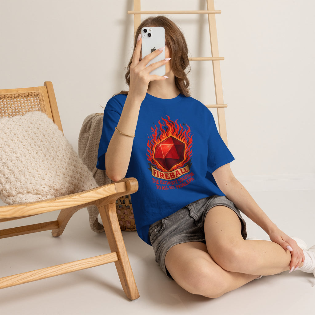 Fireball – The Ultimate Solution to All My Problems| Funny RPG T-shirt