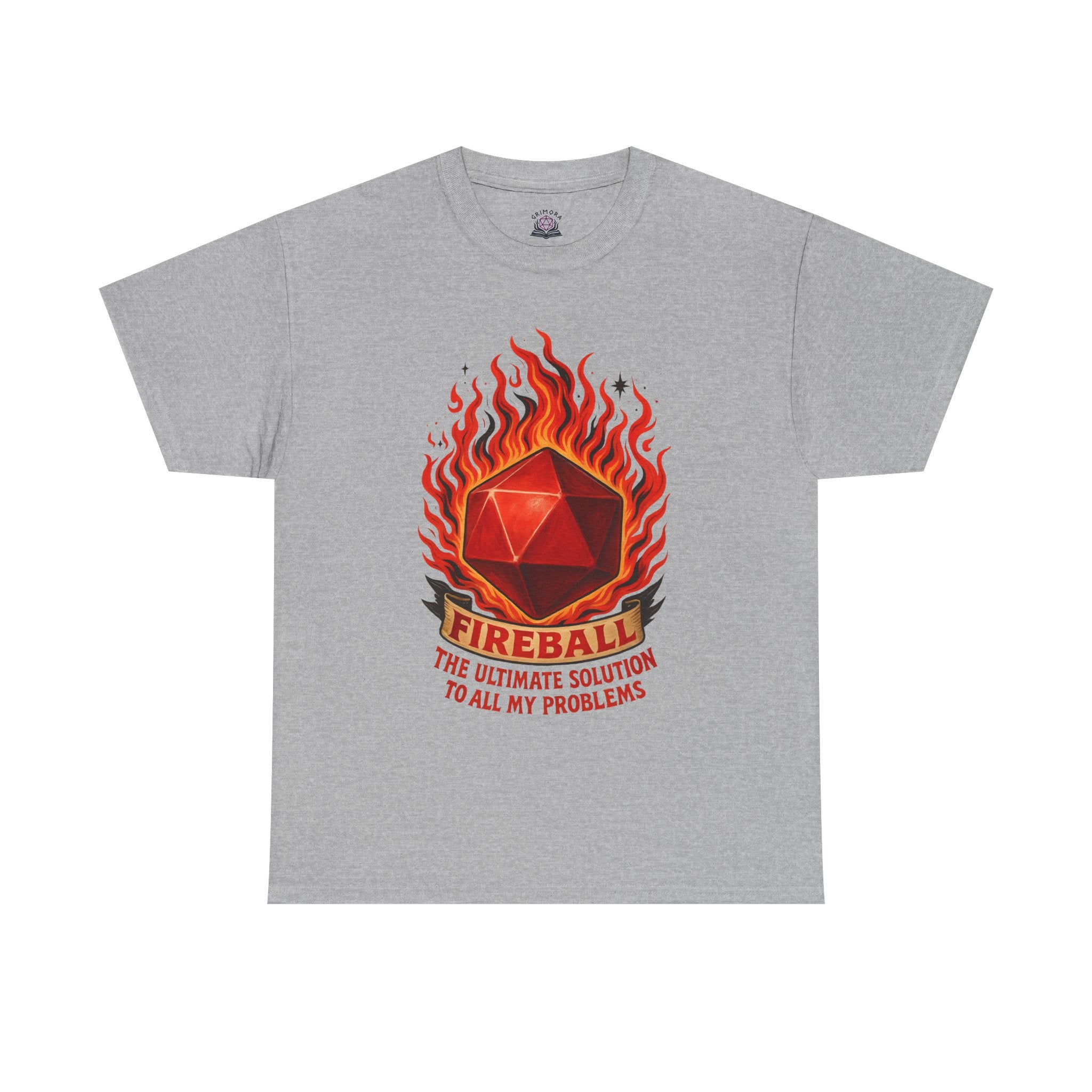Fireball – The Ultimate Solution to All My Problems| Funny RPG T-shirt
