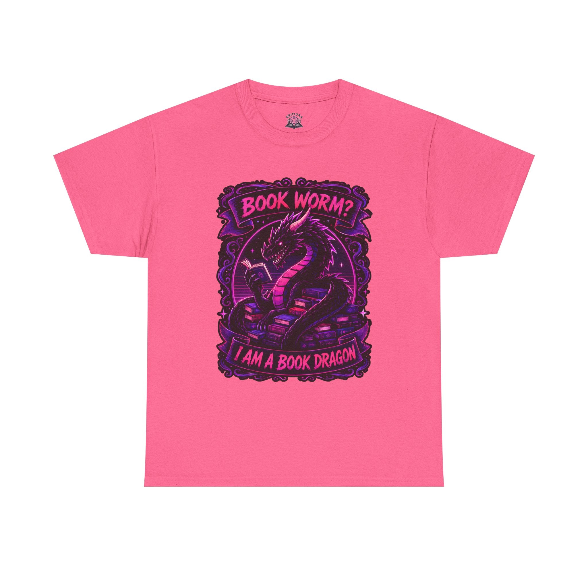 Book Worm? I Am a Book Dragon, Fantasy Reader T-shirt