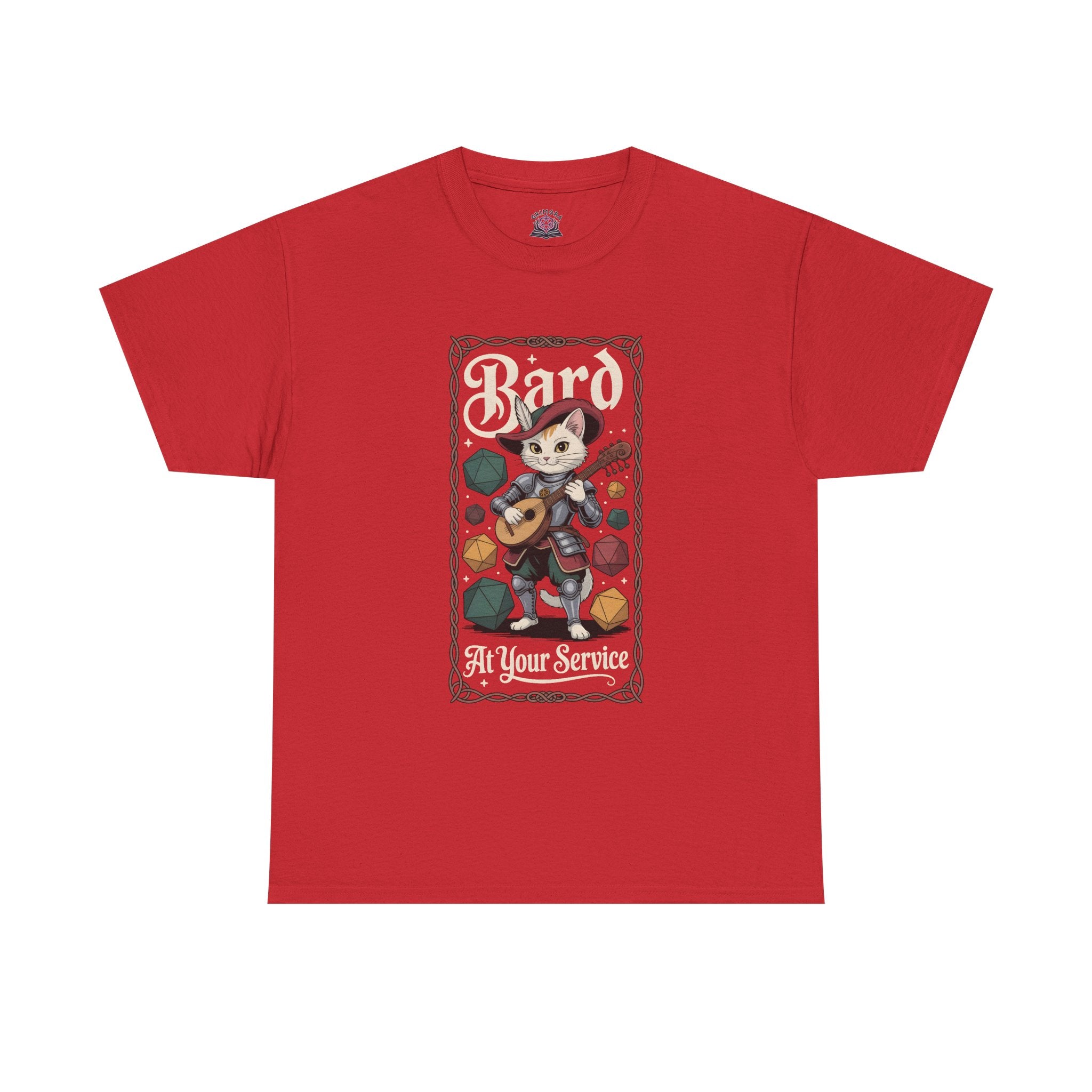 Bard Cat at Your Serivece D&D T-shirt | Cat Lover RPG Gift