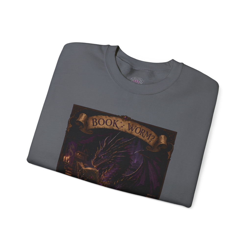 Book Worm? I Am a Book Dragon, Fantasy Reader Sweatshirt
