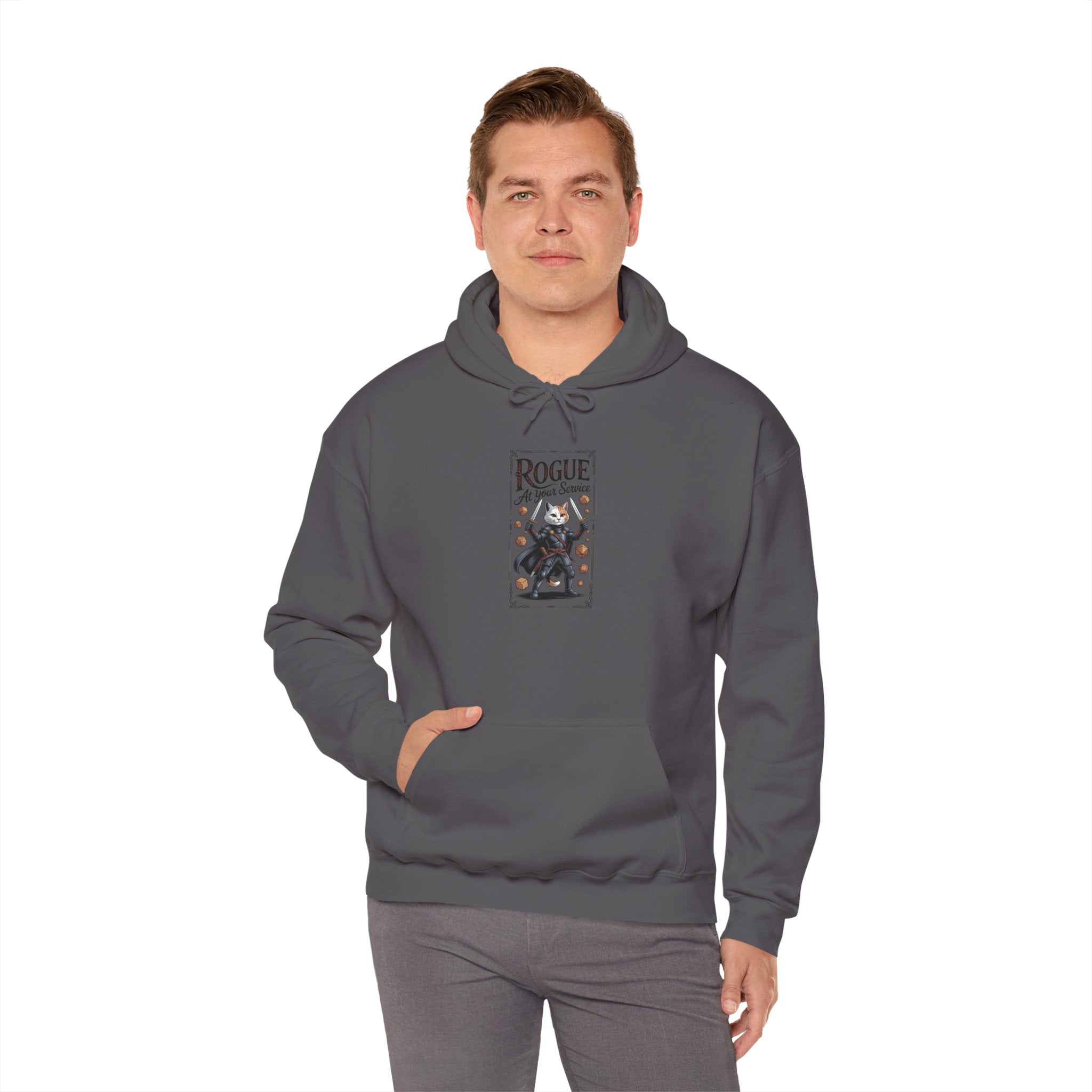 Rogue Cat at Your Serivece D&D Hoodie | Cat Lover RPG Gift