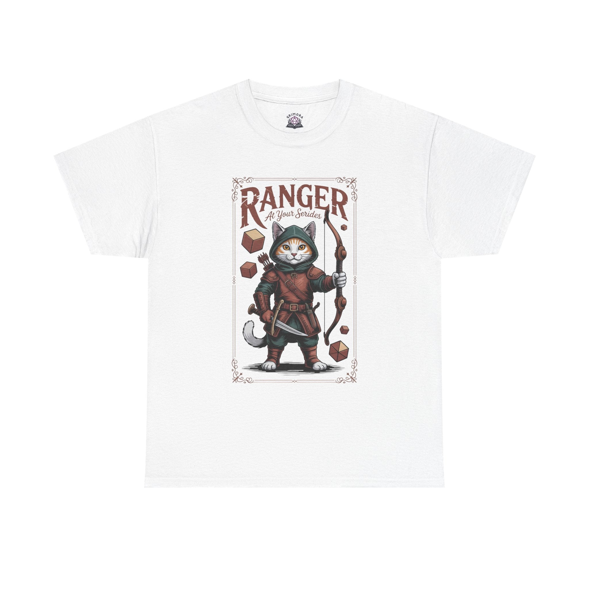 Ranger Cat at Your Serivece D&D T-shirt | Cat Lover RPG Gift