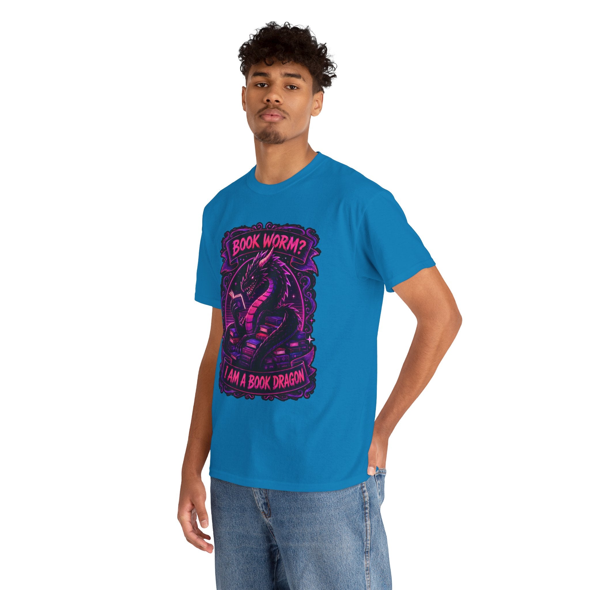Book Worm? I Am a Book Dragon, Fantasy Reader T-shirt