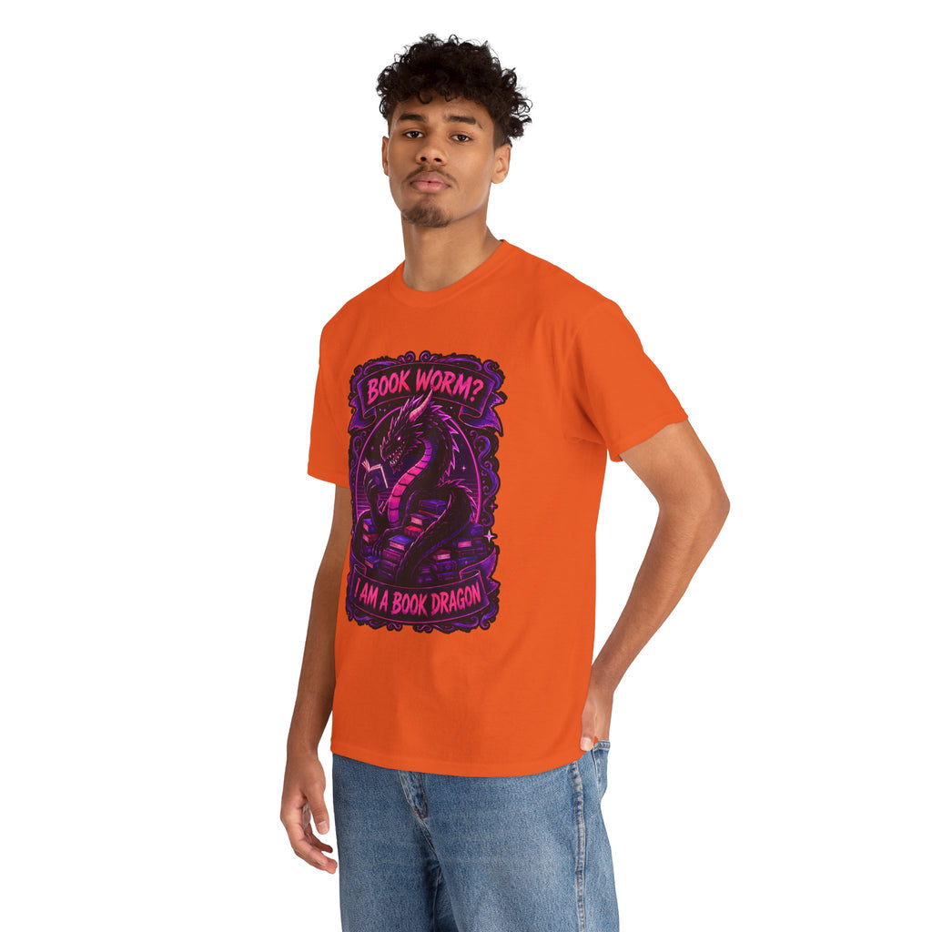 Book Worm? I Am a Book Dragon, Fantasy Reader T-shirt