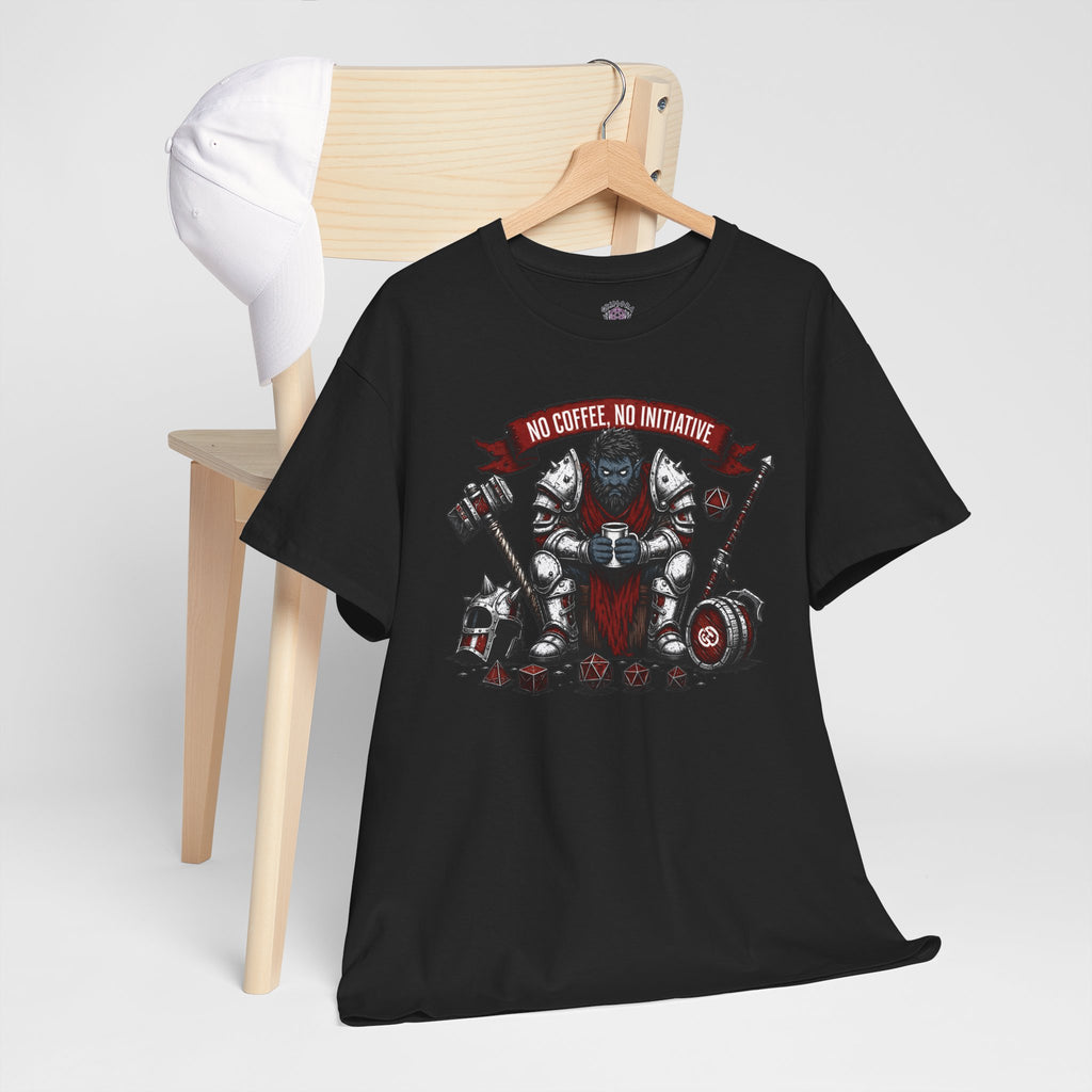 No Coffee, No Initiative | Fantasy RPG T-shirt