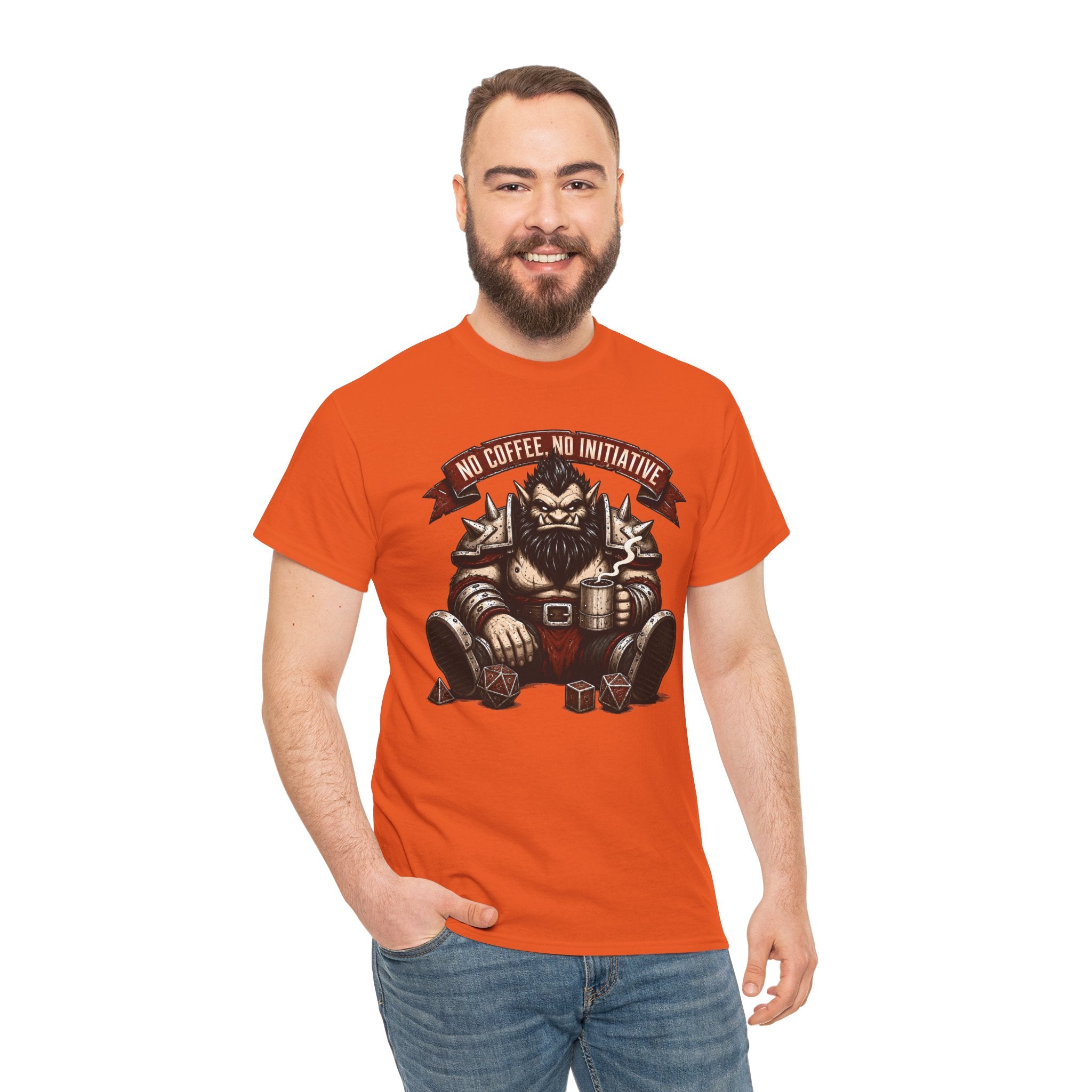 No Coffee, No Initiative | Fantasy RPG T-shirt