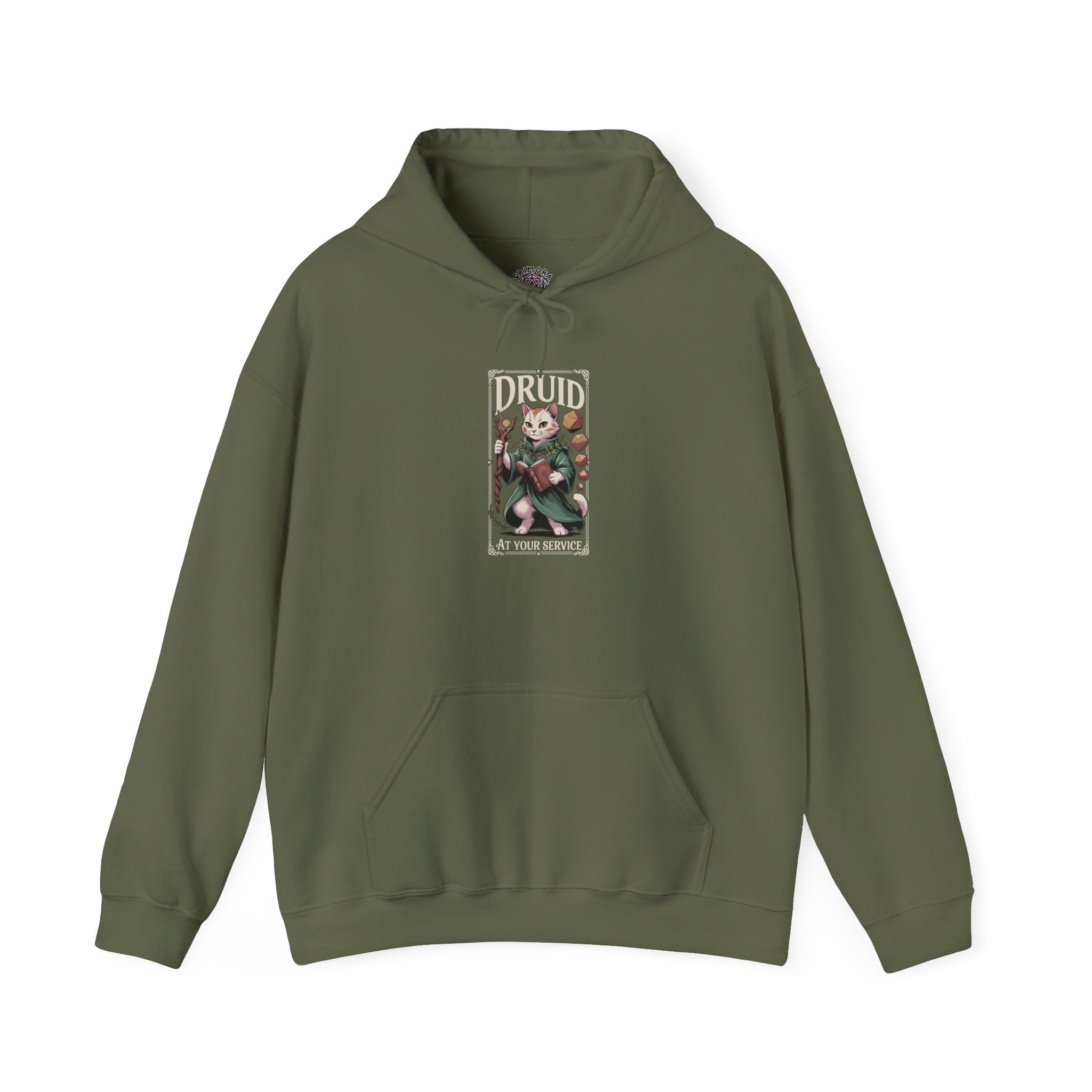 Druid Cat at Your Serivece D&D Hoodie | Cat Lover RPG Gift