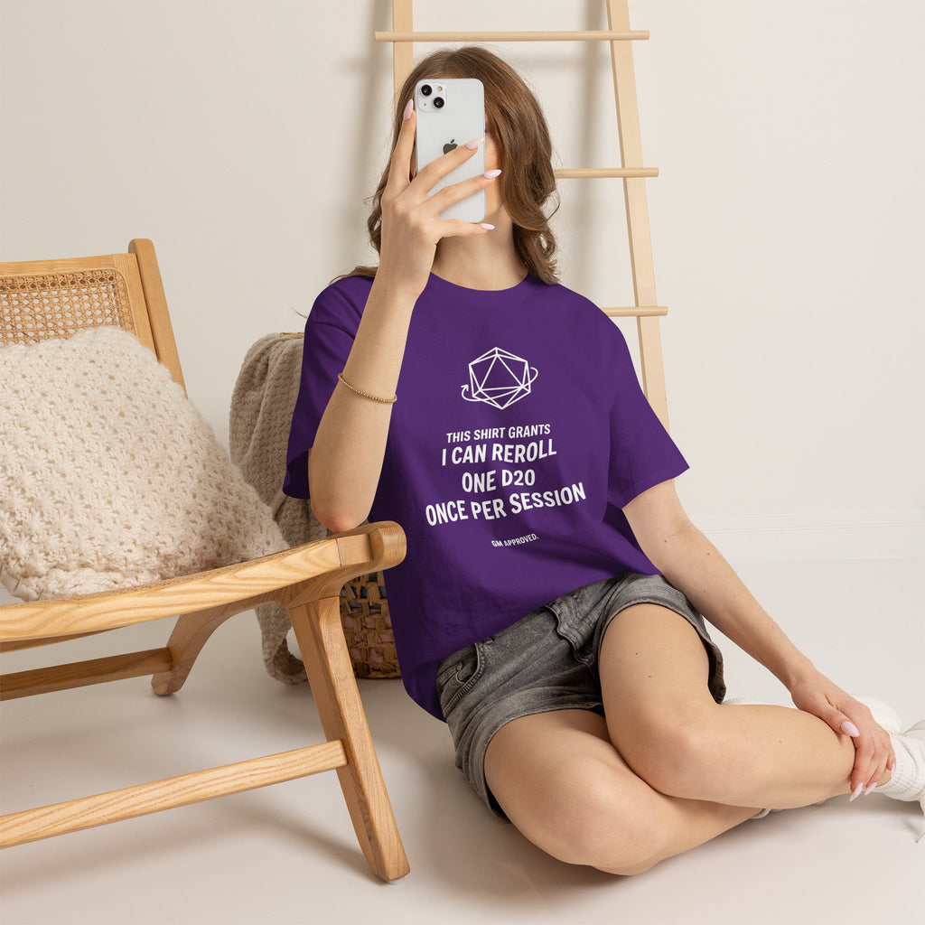 Reroll T-shirt | RPG Personalizable T-shirt
