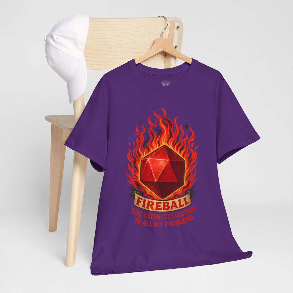 Fireball – The Ultimate Solution to All My Problems| Funny RPG T-shirt
