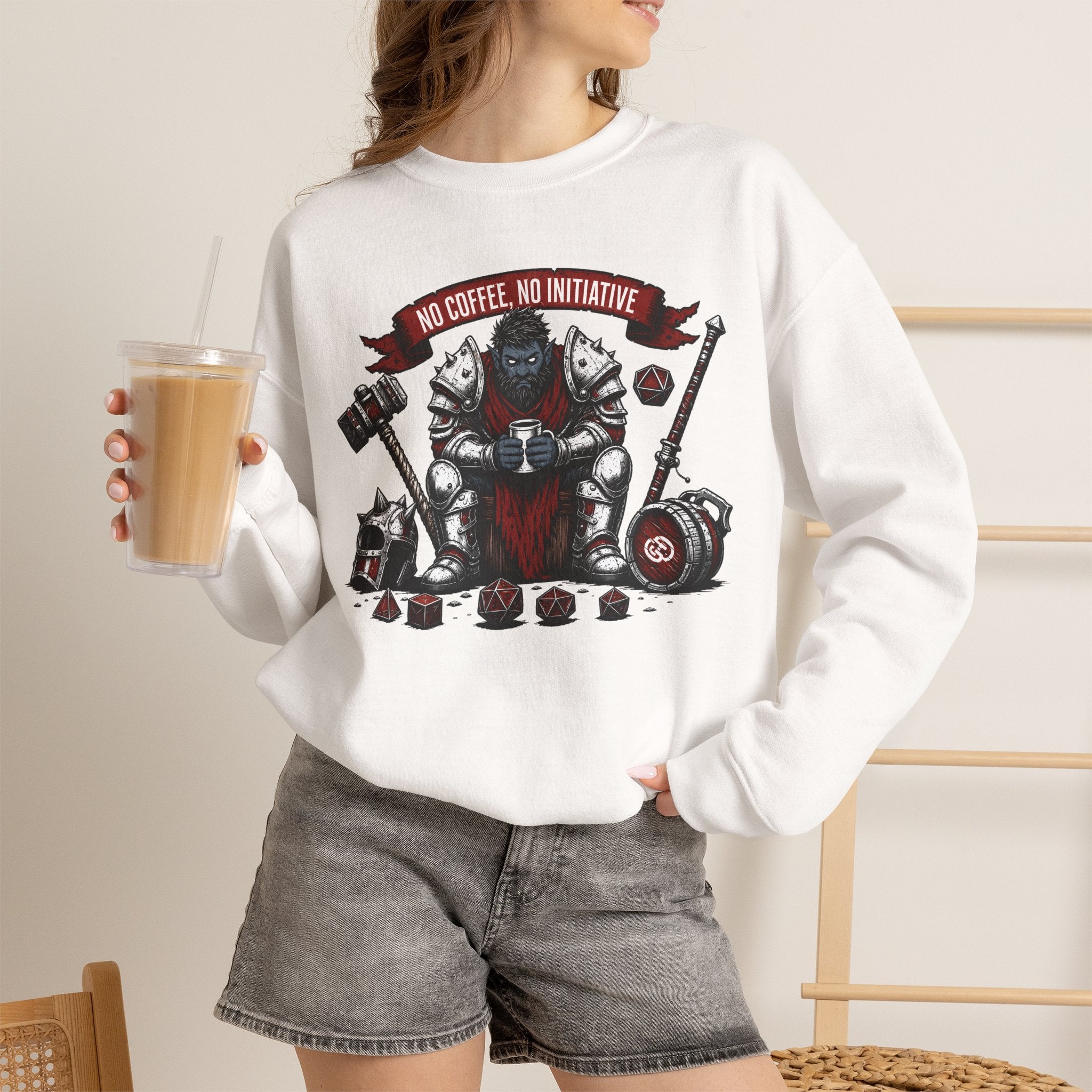 No Coffee, No Initiative | Fantasy RPG Sweatshirt