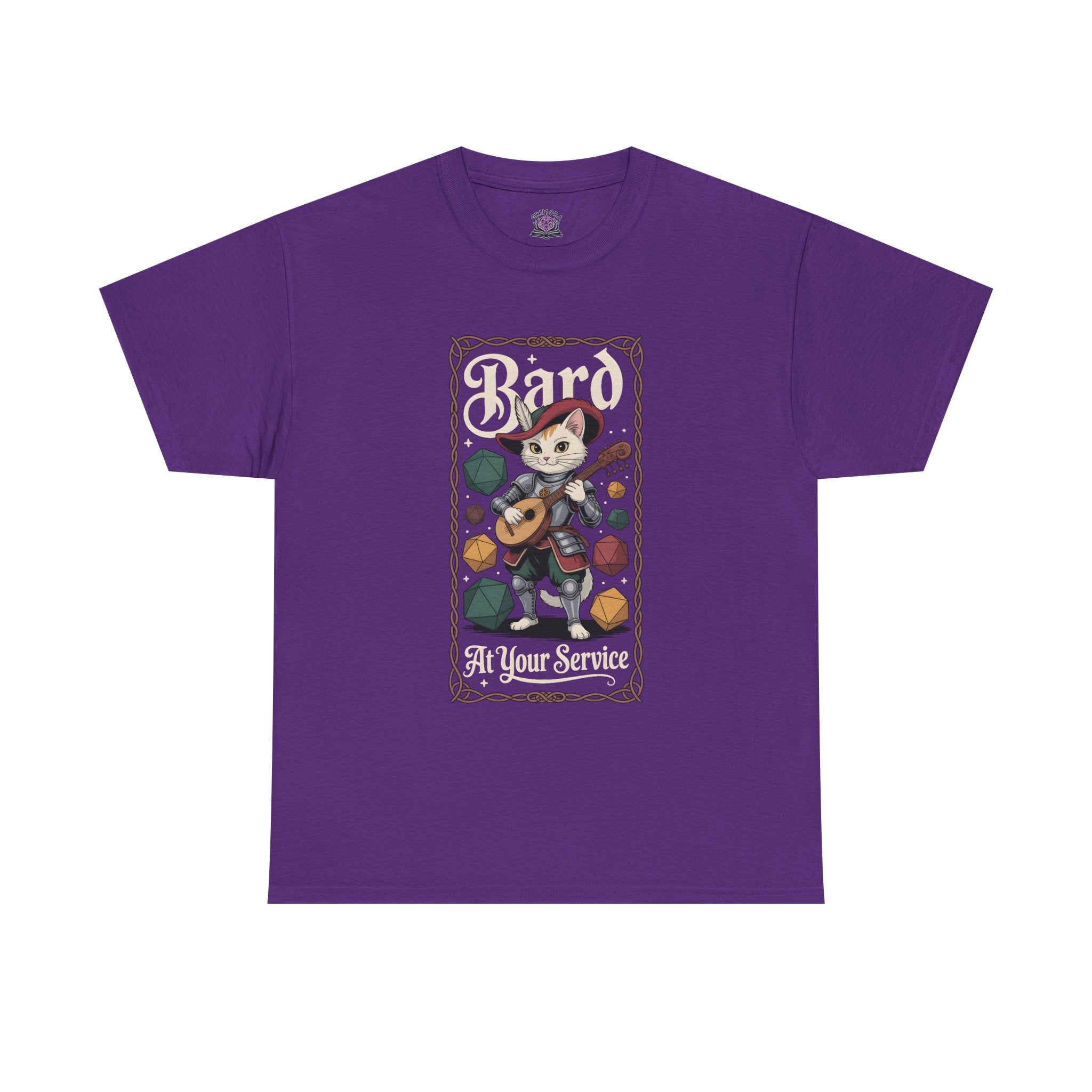 Bard Cat at Your Serivece D&D T-shirt | Cat Lover RPG Gift