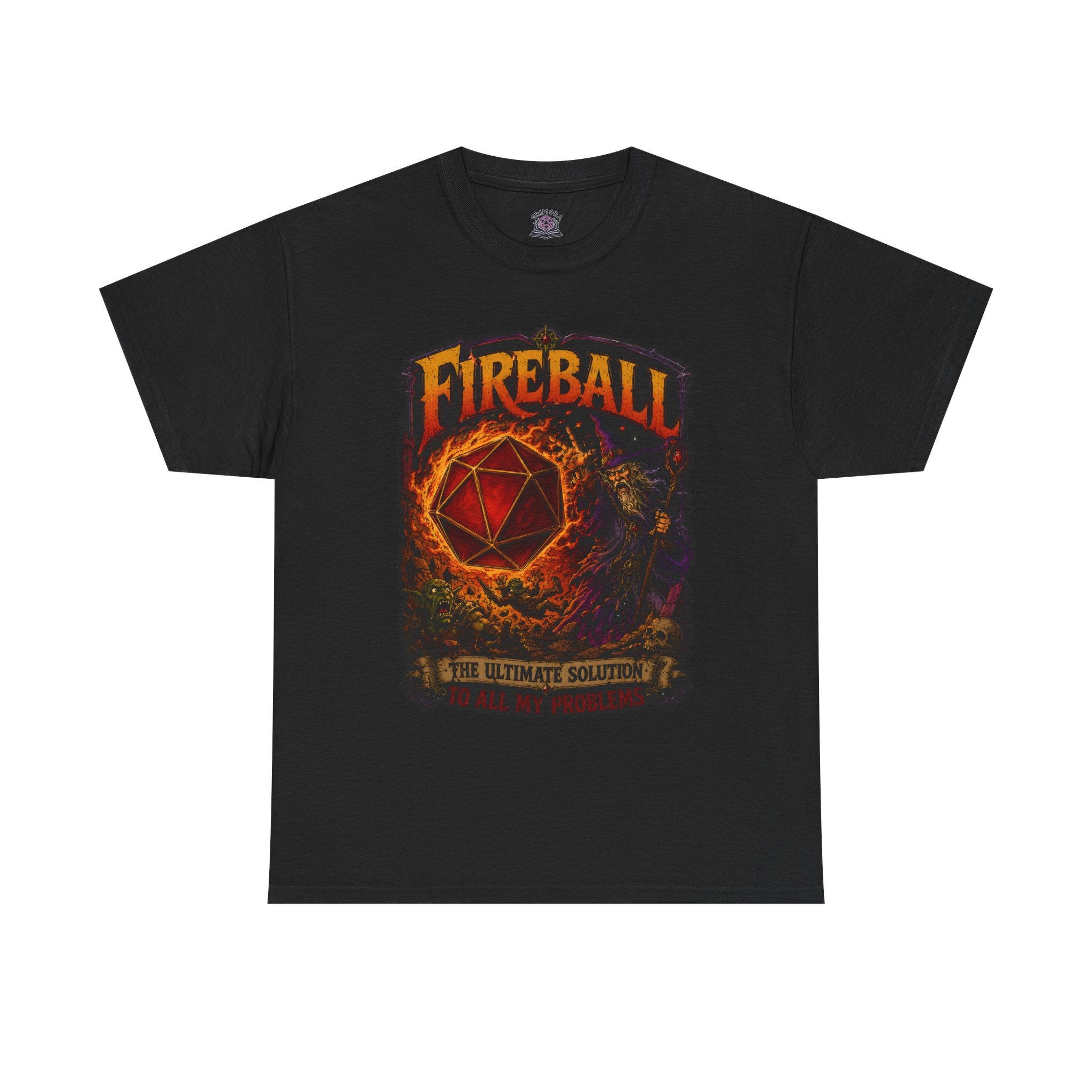 Fireball – The Ultimate Solution to All My Problems| Funny RPG T-shirt