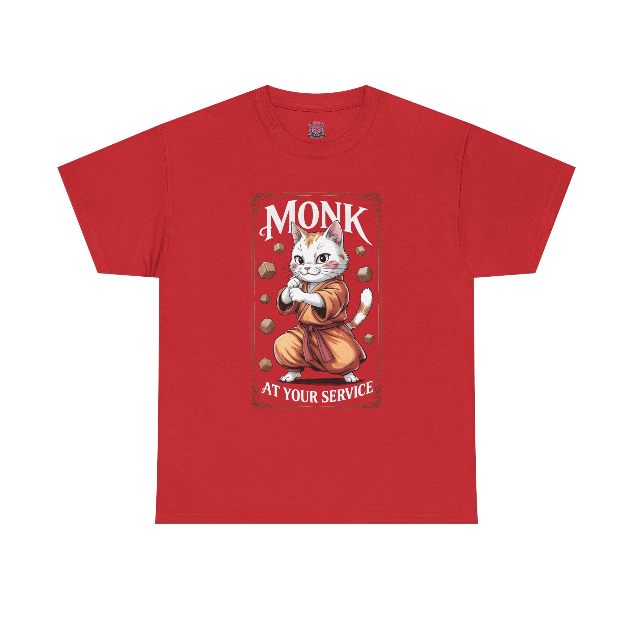 Monk Cat at Your Service D&D T-shirt | Cat Lover RPG Gift