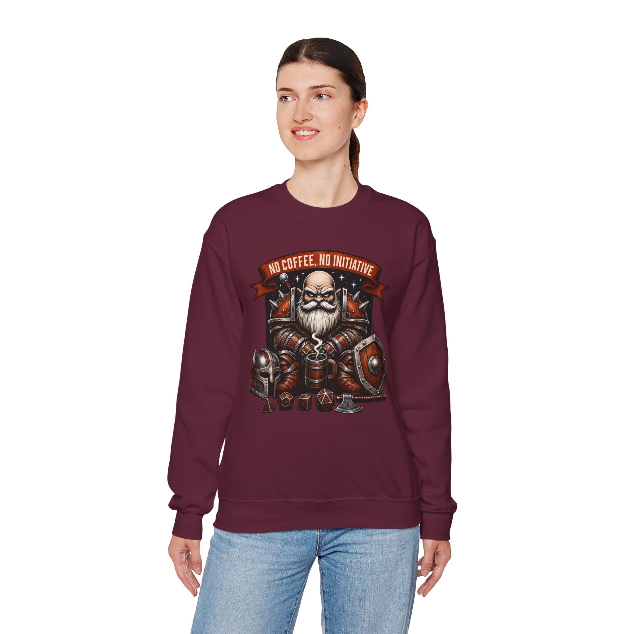 No Coffee, No Initiative | Fantasy RPG Sweatshirt