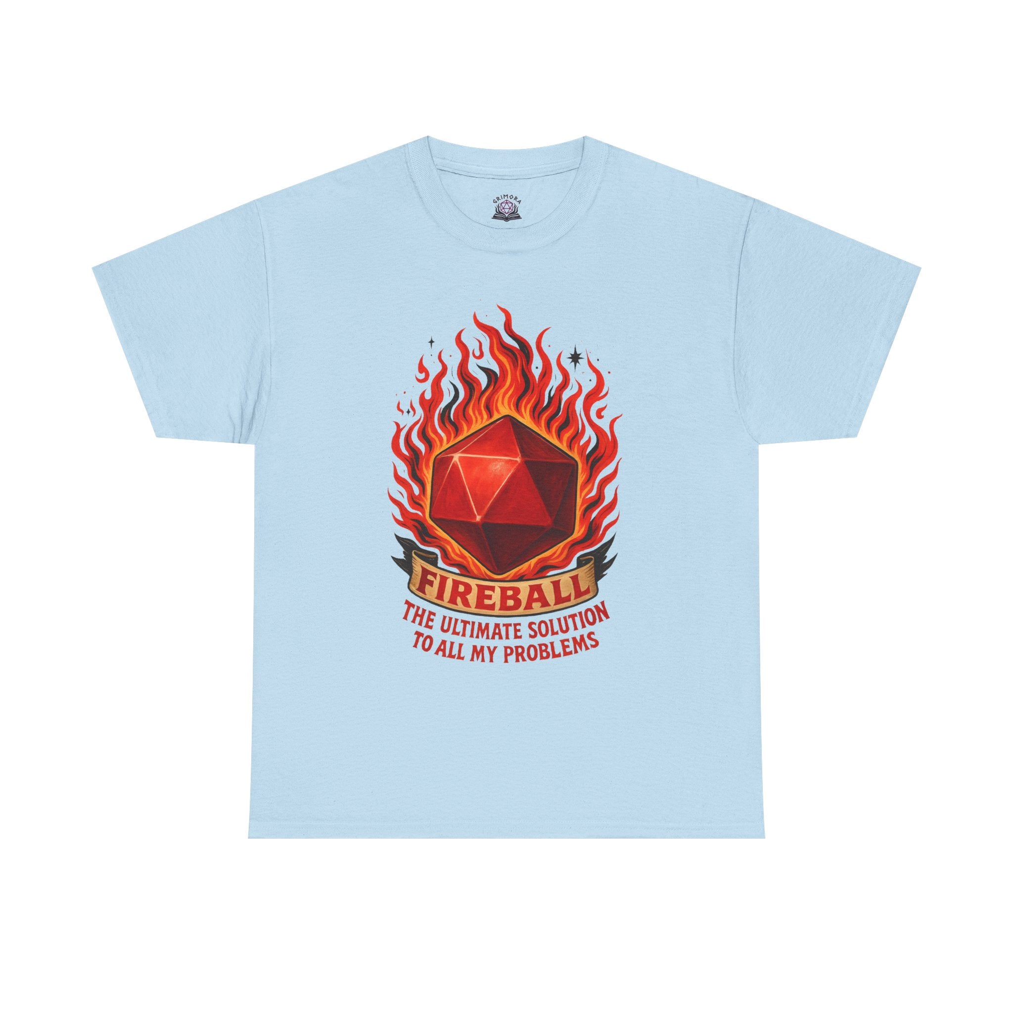 Fireball – The Ultimate Solution to All My Problems| Funny RPG T-shirt