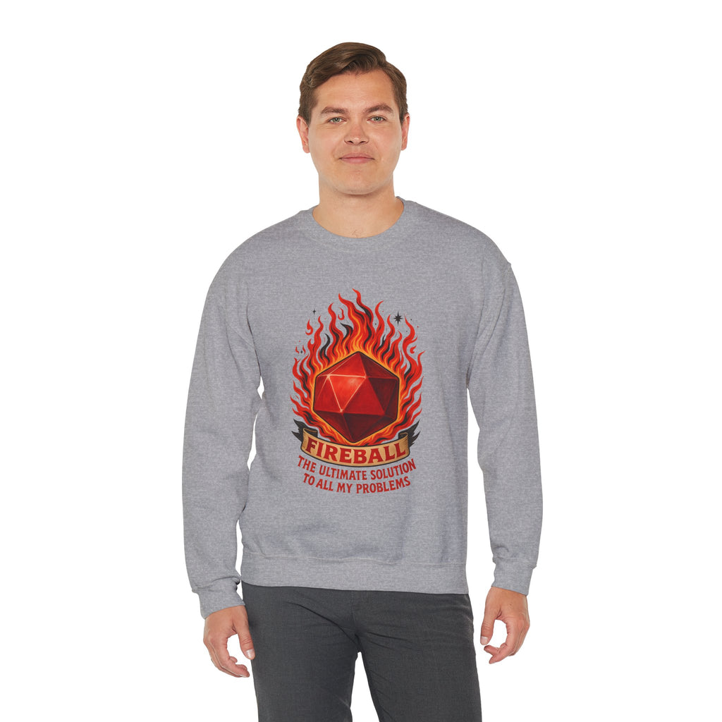 Fireball – The Ultimate Solution to All My Problems| Funny RPG Sweatshirt