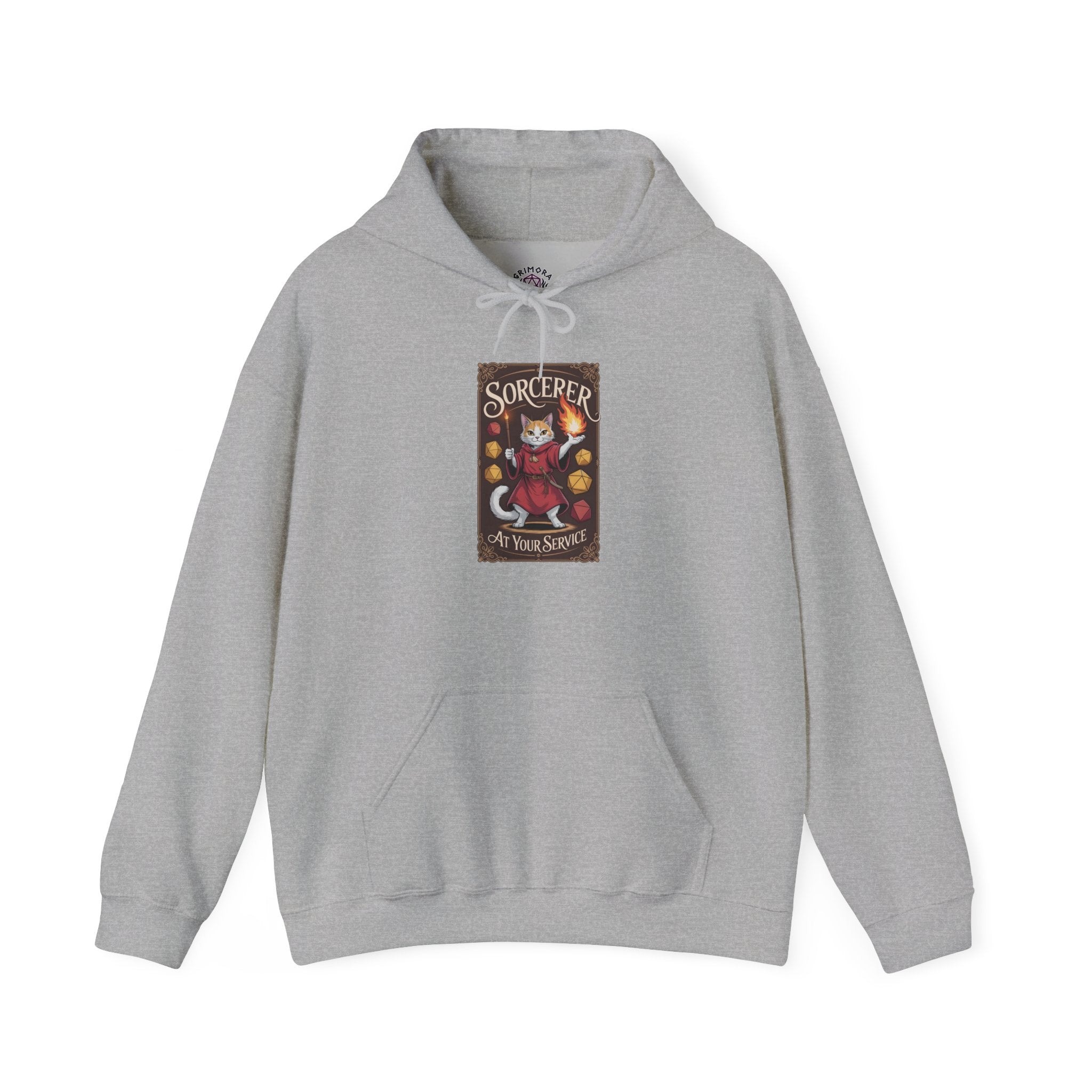 Sorcerer Cat at Your Service D&D Hoodie | Cat Lover RPG Gift