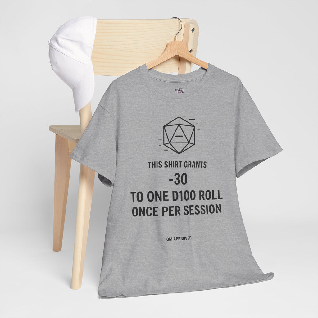 Dice roll minus modifier T-shirt | RPG Personalizable