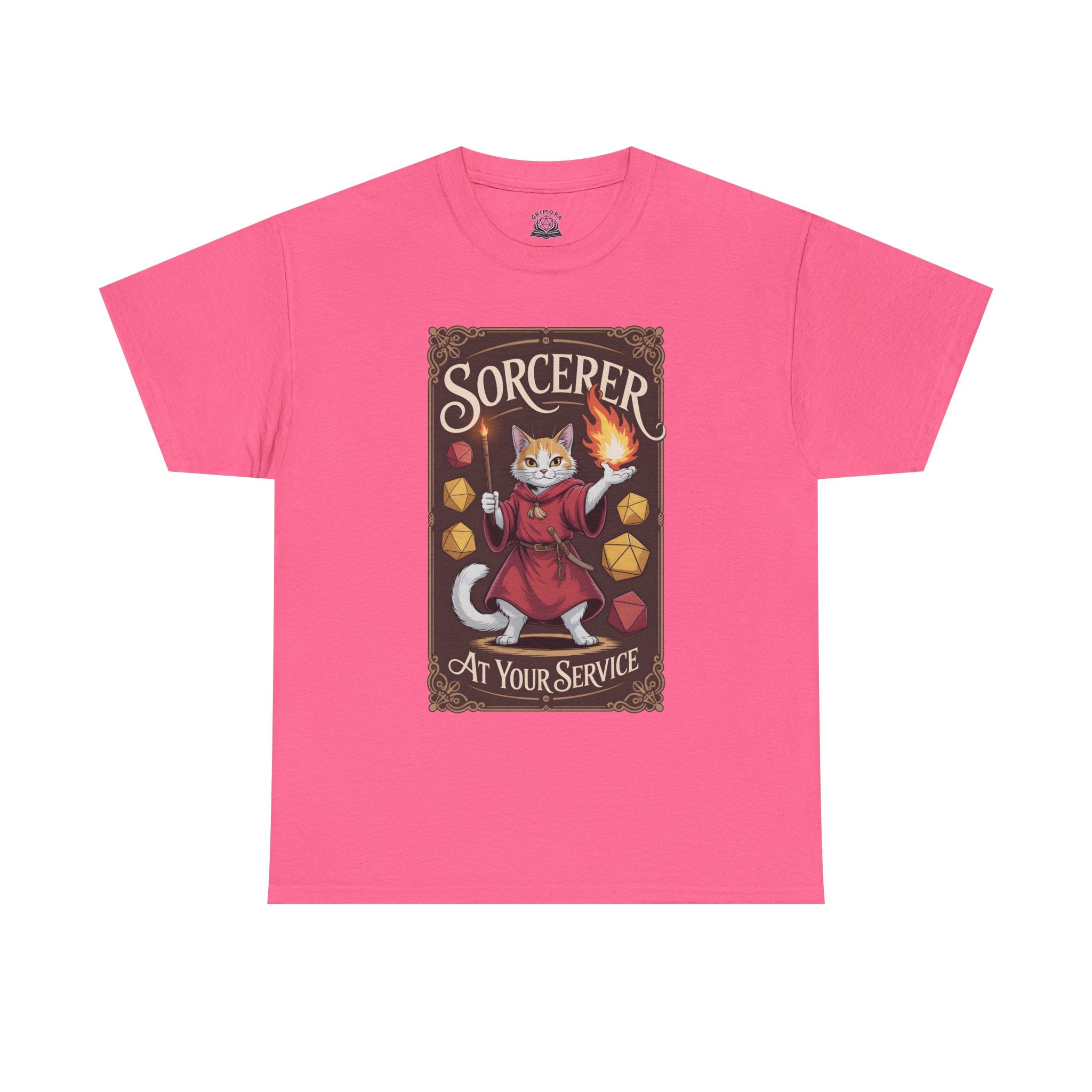 Sorcerer Cat at Your Service D&D T-shirt | Cat Lover RPG Gift