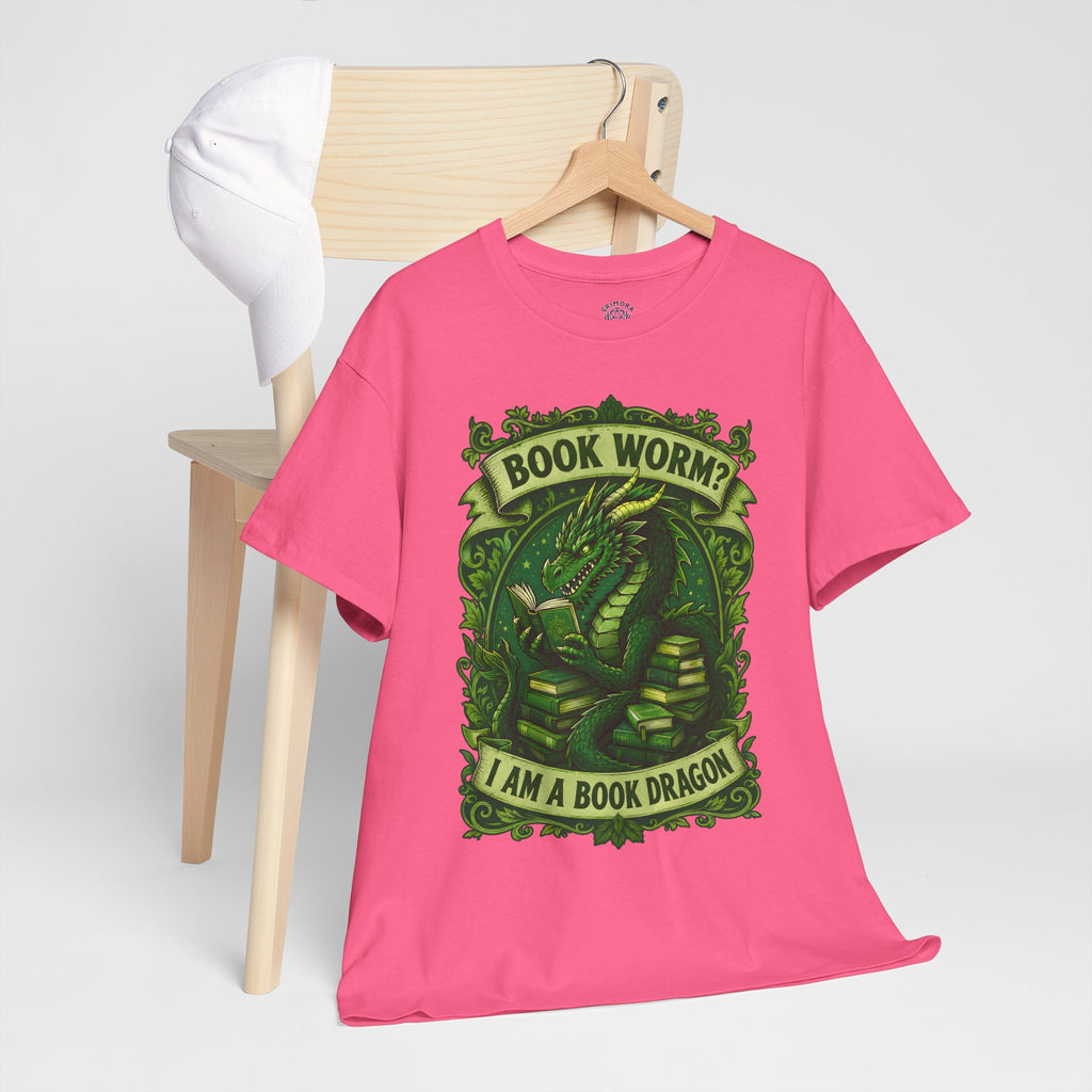 Book Worm? I Am a Book Dragon, Fantasy Reader T-shirt