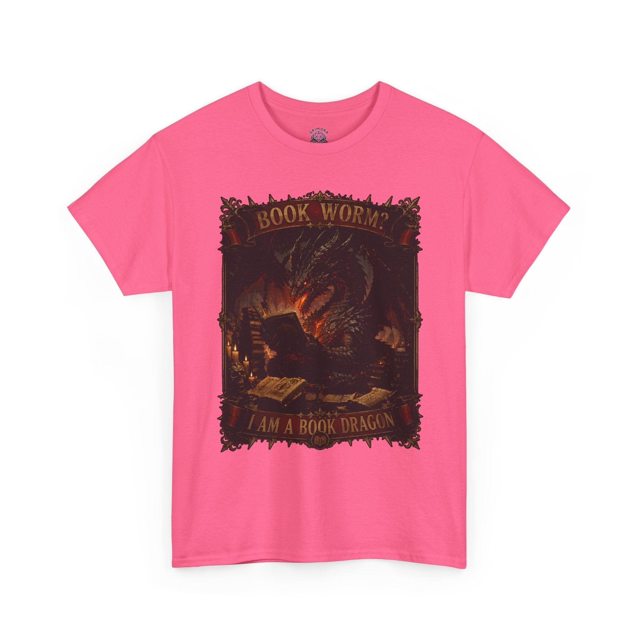 Book Worm? I Am a Book Dragon, Fantasy Reader T-shirt