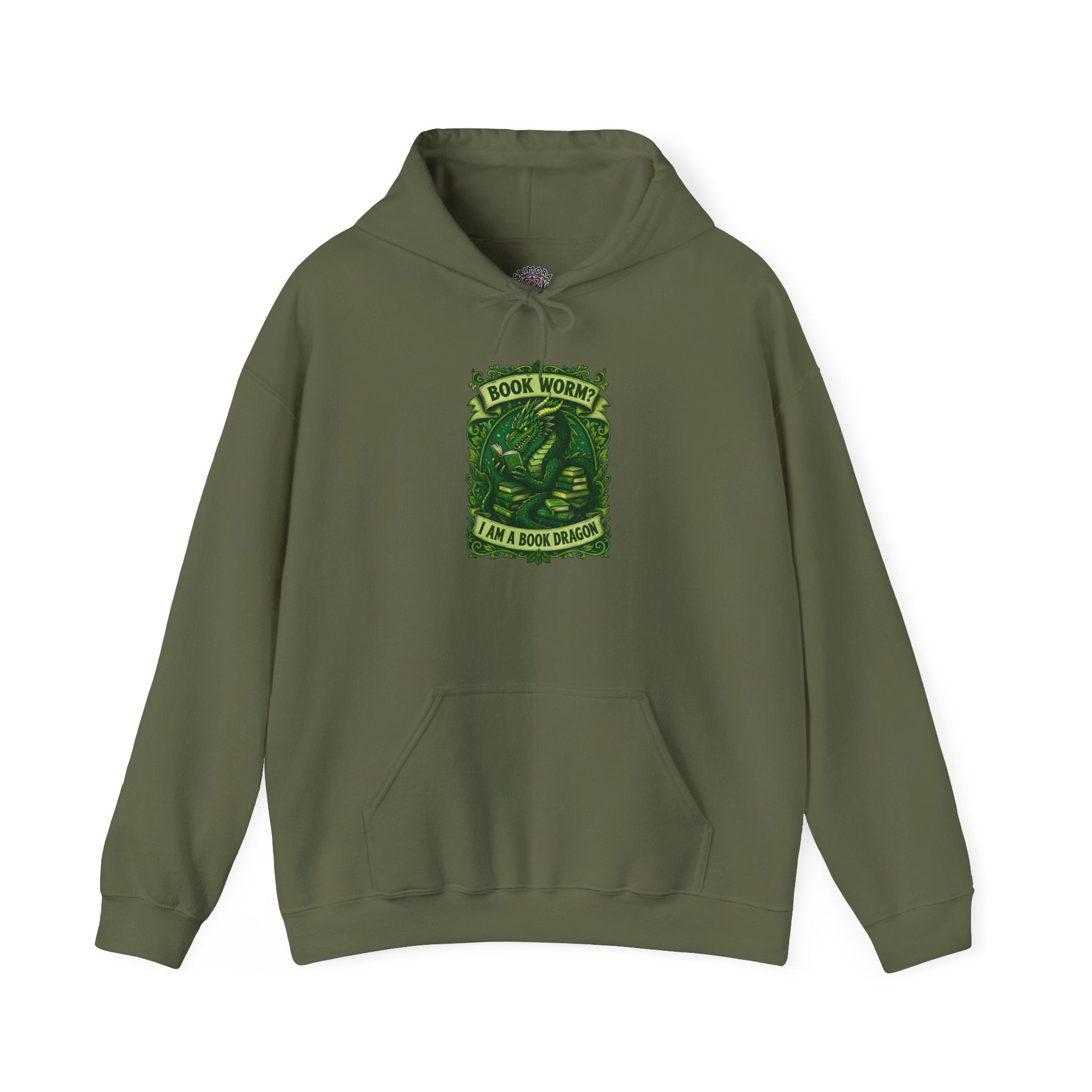 Book Worm? I Am a Book Dragon, Fantasy Reader Hoodie