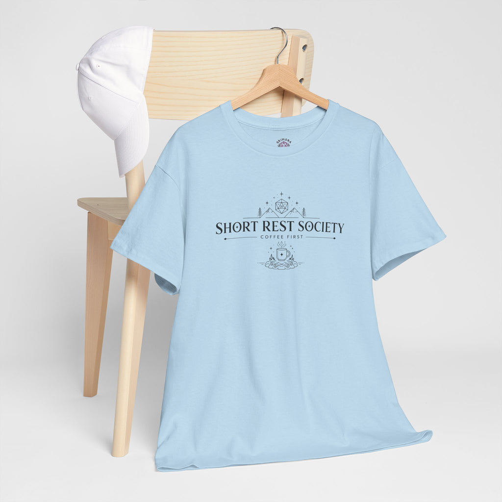 Short Rest Society – Coffee First | Tabletop RPG T-shirt