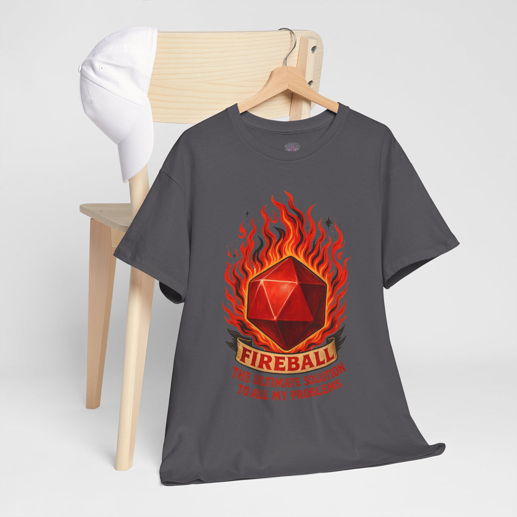 Fireball – The Ultimate Solution to All My Problems| Funny RPG T-shirt