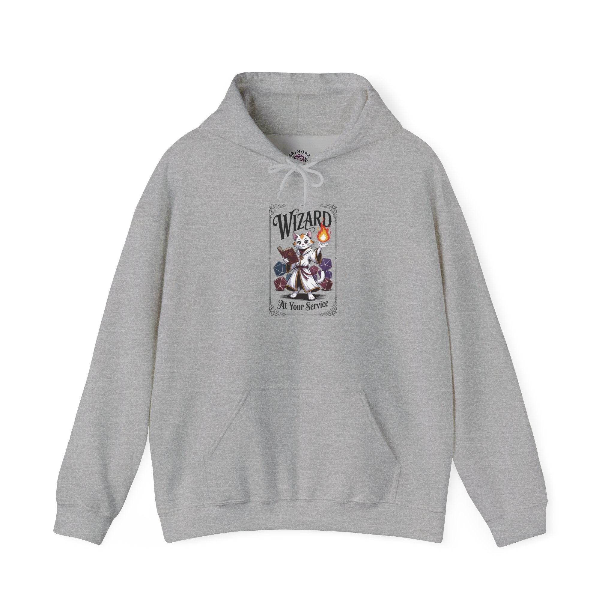 Wizard Cat at Your Serivece D&D Hoodie | Cat Lover RPG Gift