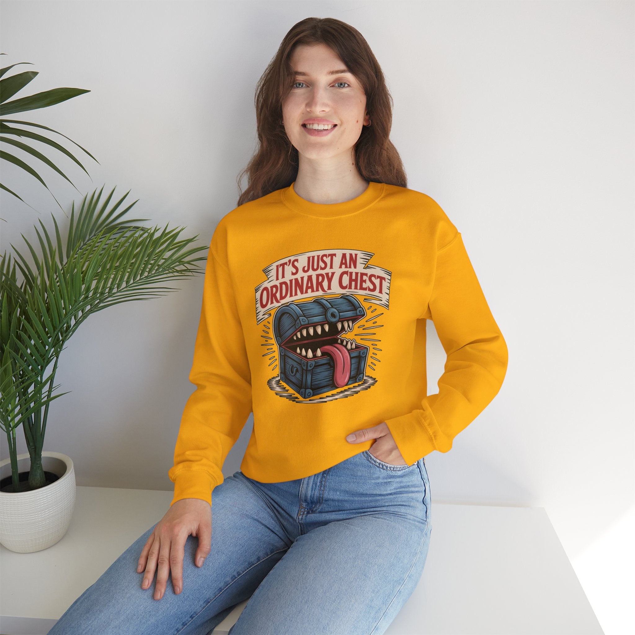 "It's Just An Ordinary Chest" — Mimic monster Sweatshirt