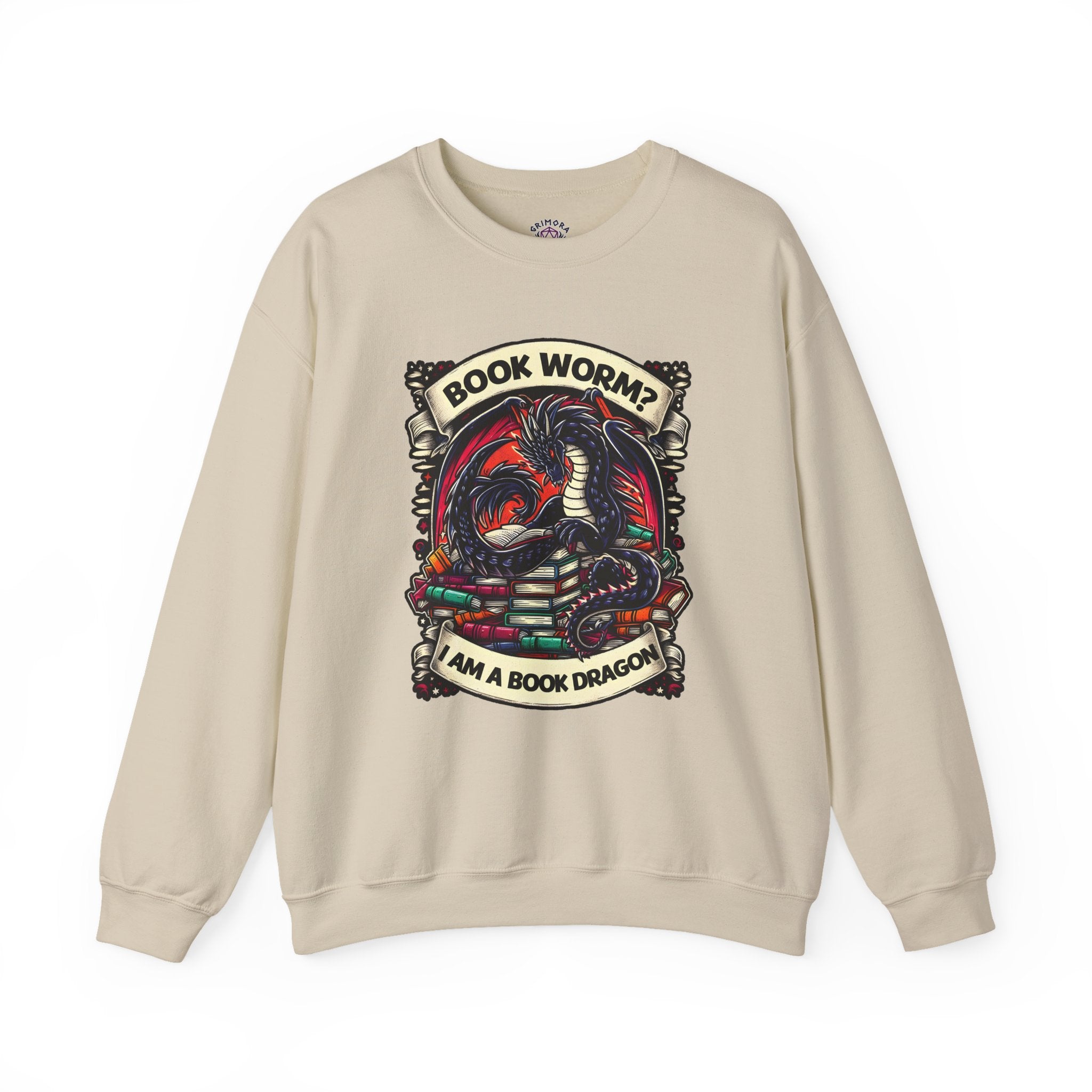 Book Worm? I Am a Book Dragon, Fantasy Reader Sweatshirt