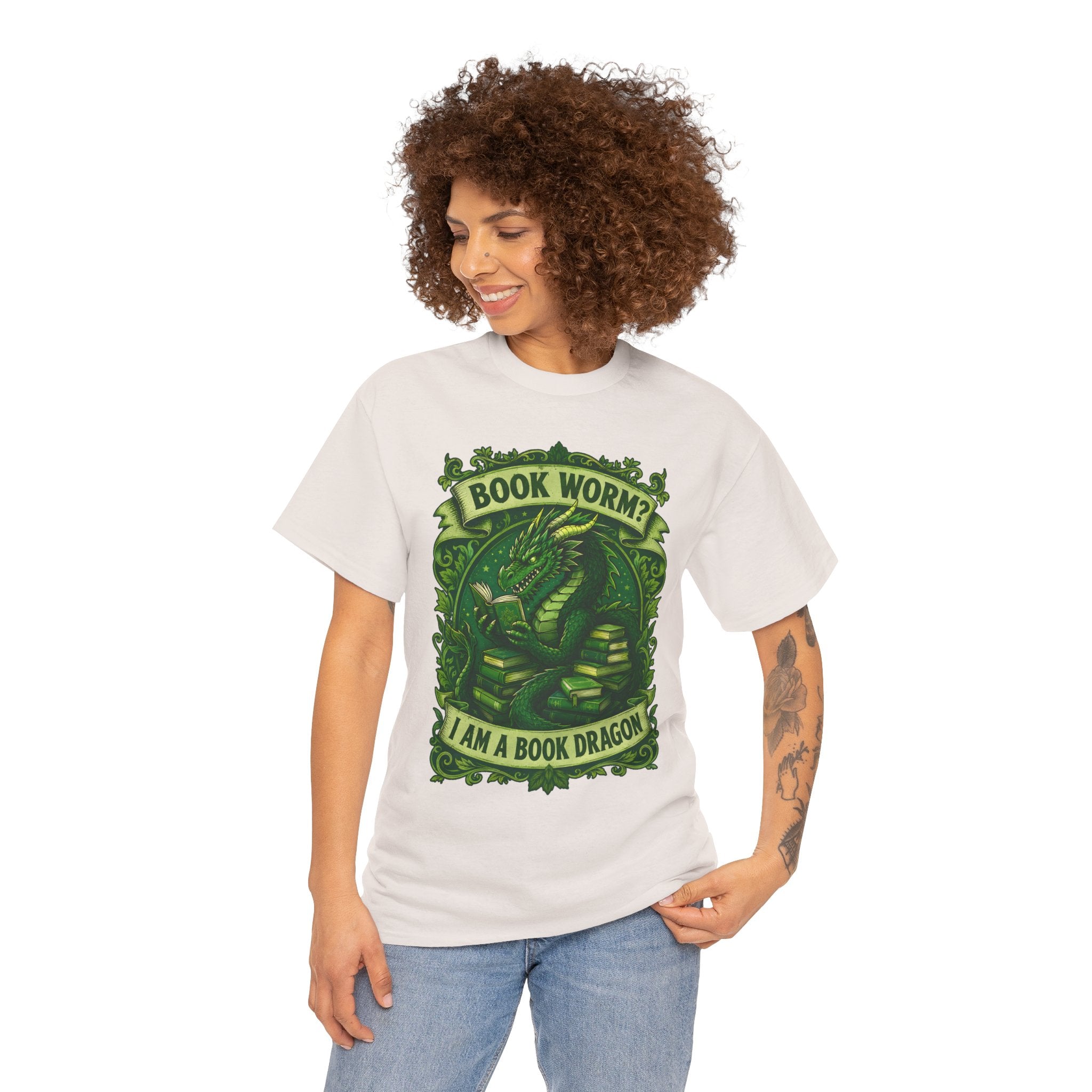 Book Worm? I Am a Book Dragon, Fantasy Reader T-shirt