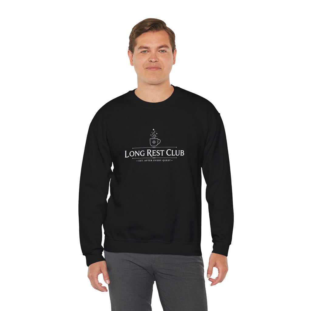 Long Rest Club – Est. After Every Quest | Fantasy RPG Sweatshirt